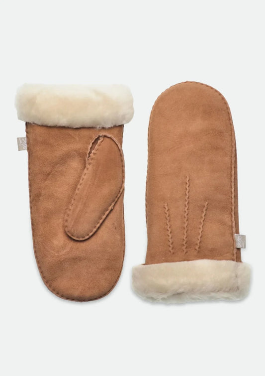 ROSEMUNDE SYDNEY SHEARLING GLOVES ALMOND