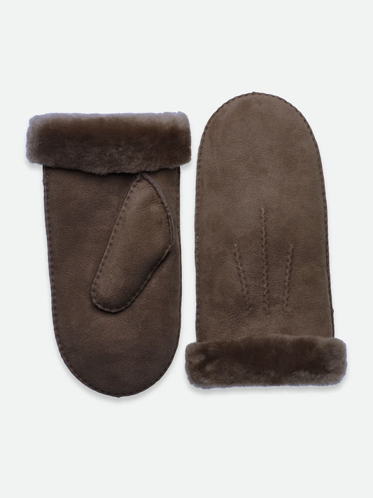 ROSEMUNDE SYDNEY SHEARLING WANTEN COFFEE BROWN
