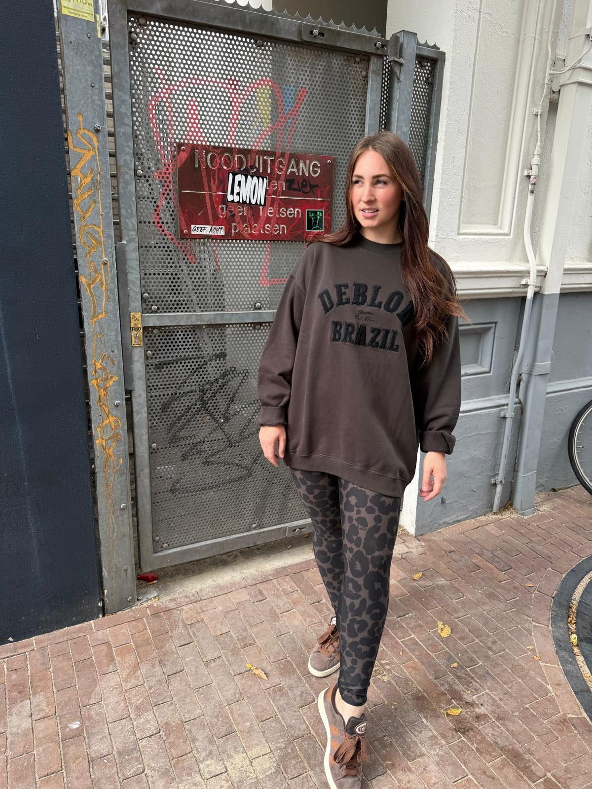 DEBLON CLASSIC LEGGINGS LEOPARD CACAO