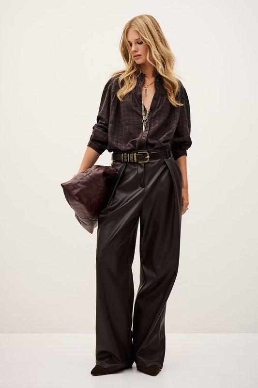 BA&SH MELODY BLOUSE - BROWN