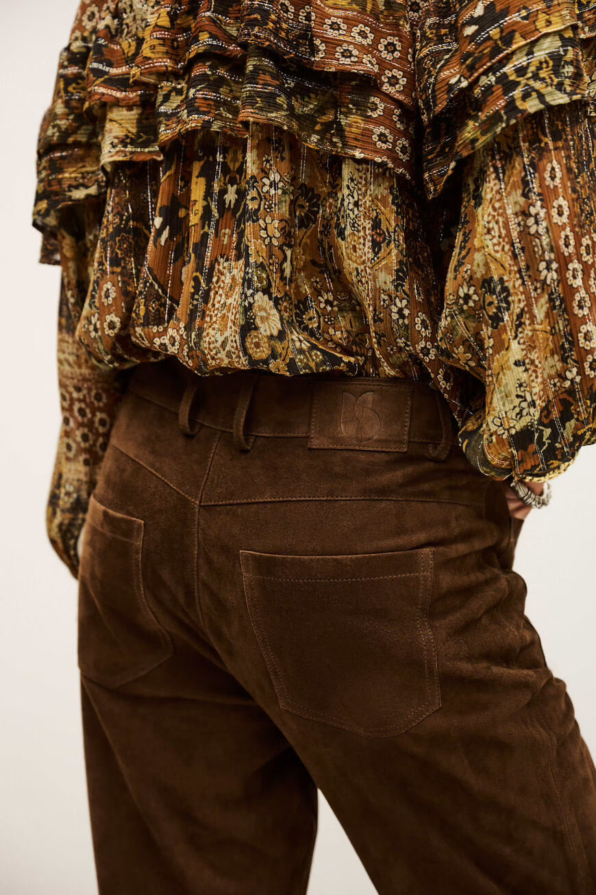 BA&SH MOSSI WIDE LEG TROUSERS TERRE