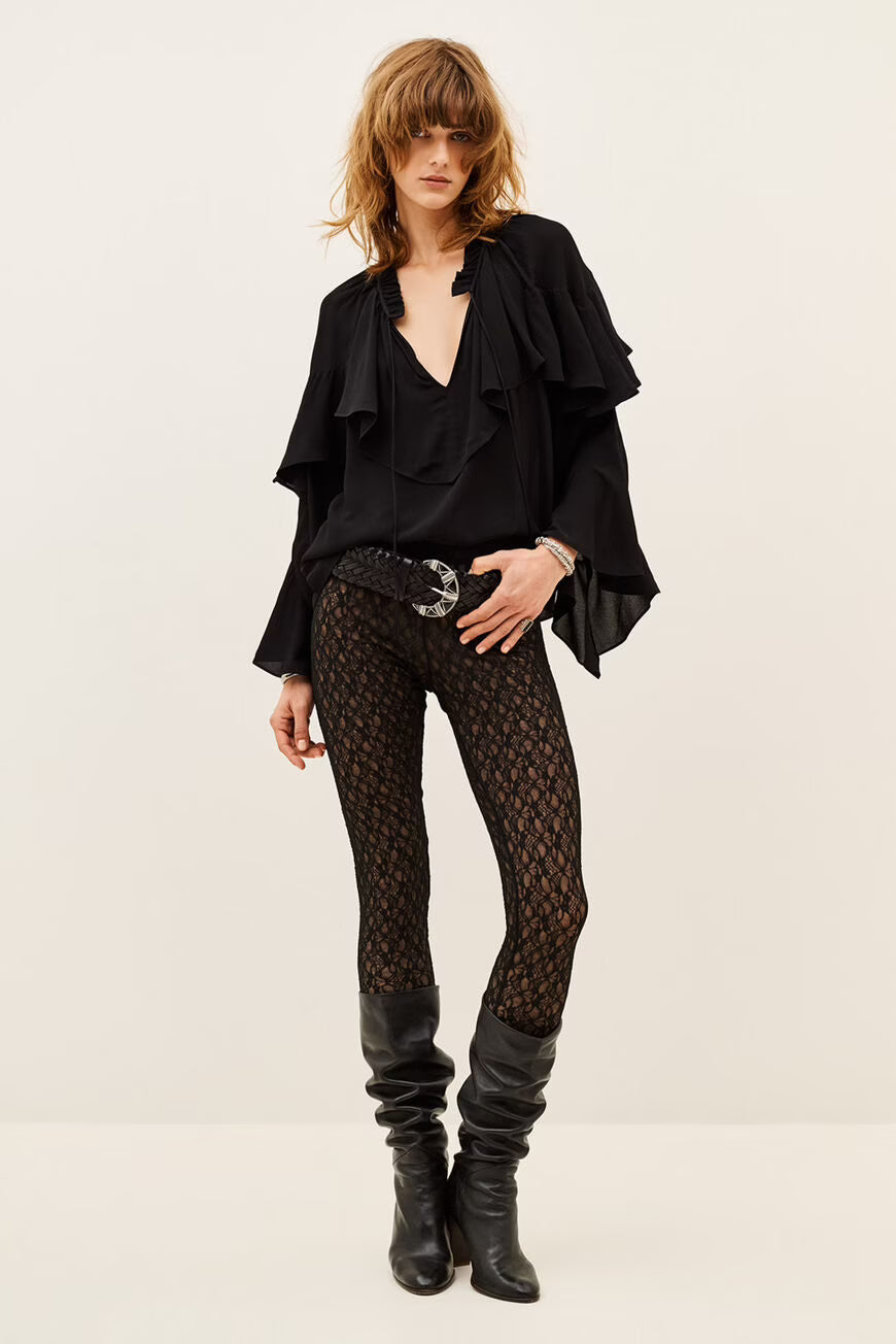 BA&SH ROMANTIC BLOUSE BETTY BLACK