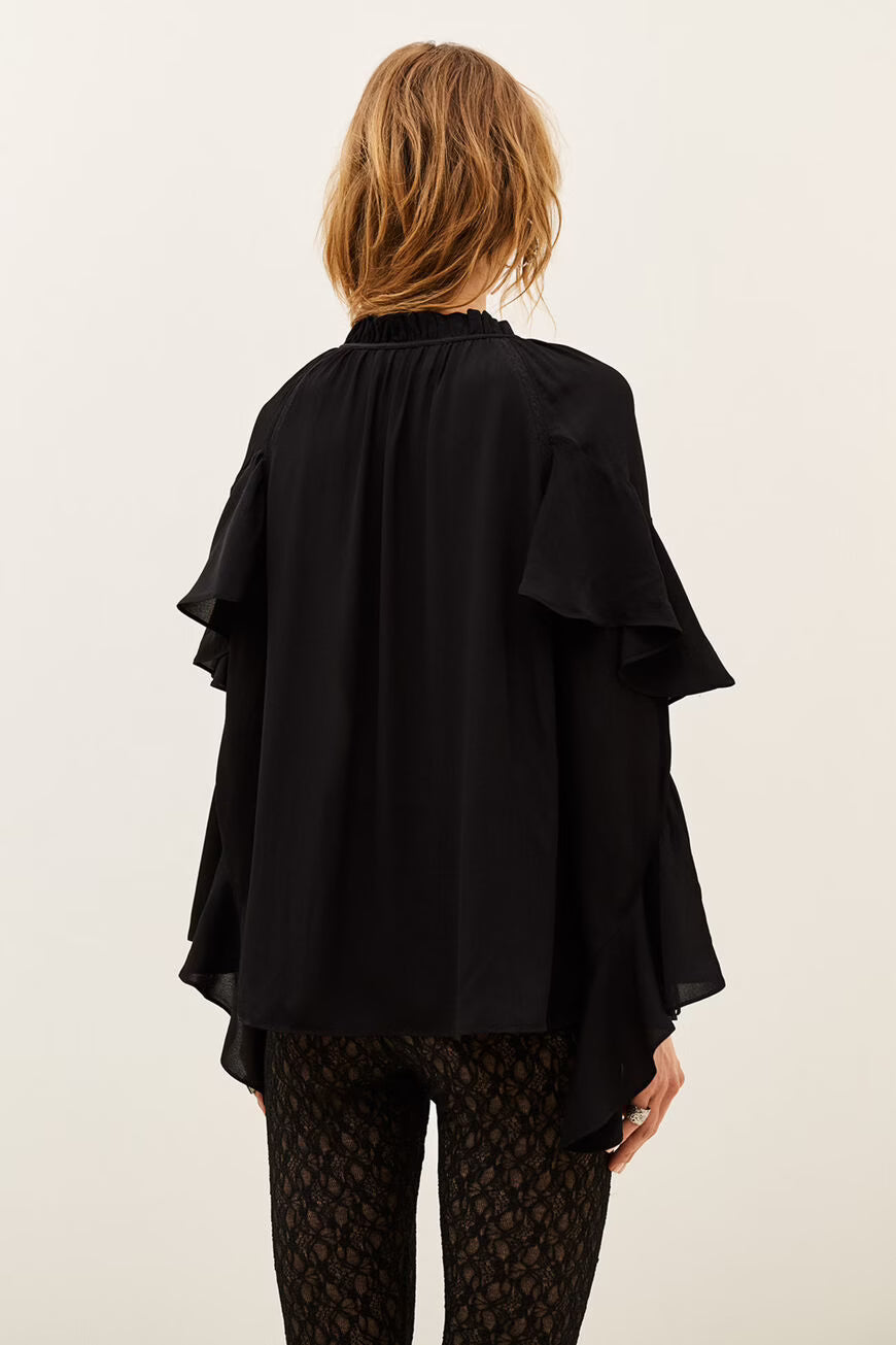 BA&SH ROMANTIC BLOUSE BETTY BLACK