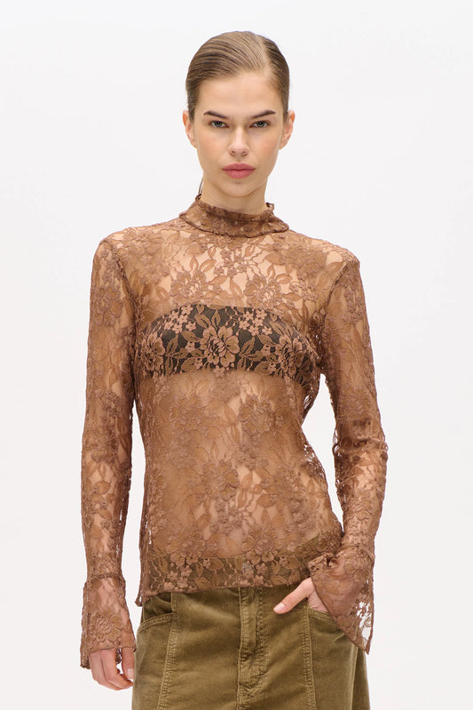 BAUM UND PFERDGARTEN MEENA TOP - MOCHA CAMEL