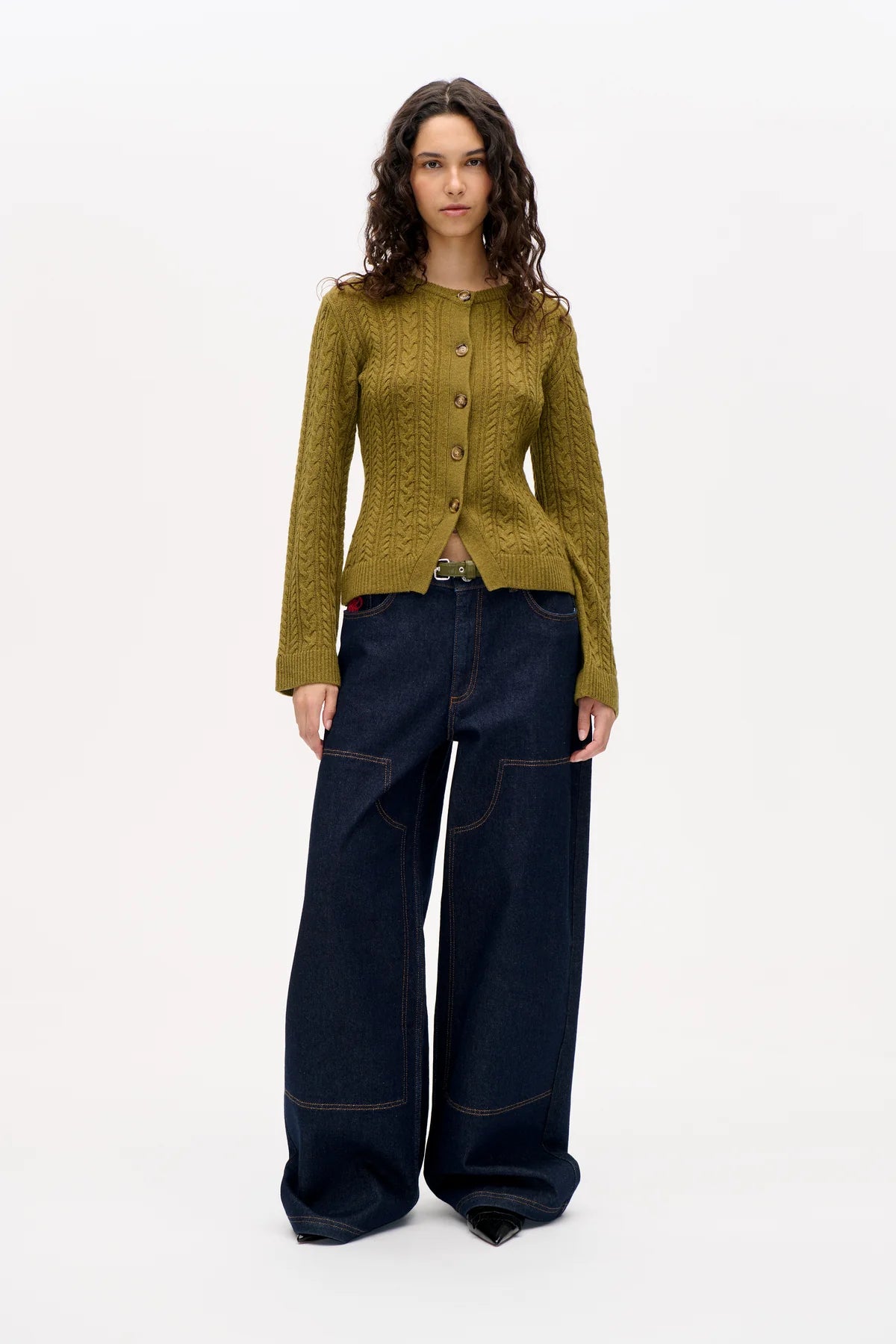 BAUM UND PFERDGARTEN CLARAH CARDIGAN IVY GREEN