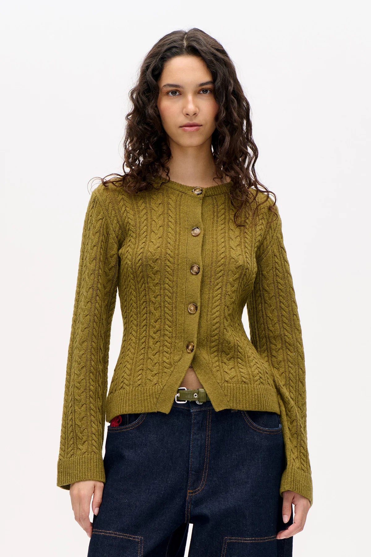 BAUM UND PFERDGARTEN CLARAH CARDIGAN IVY GREEN