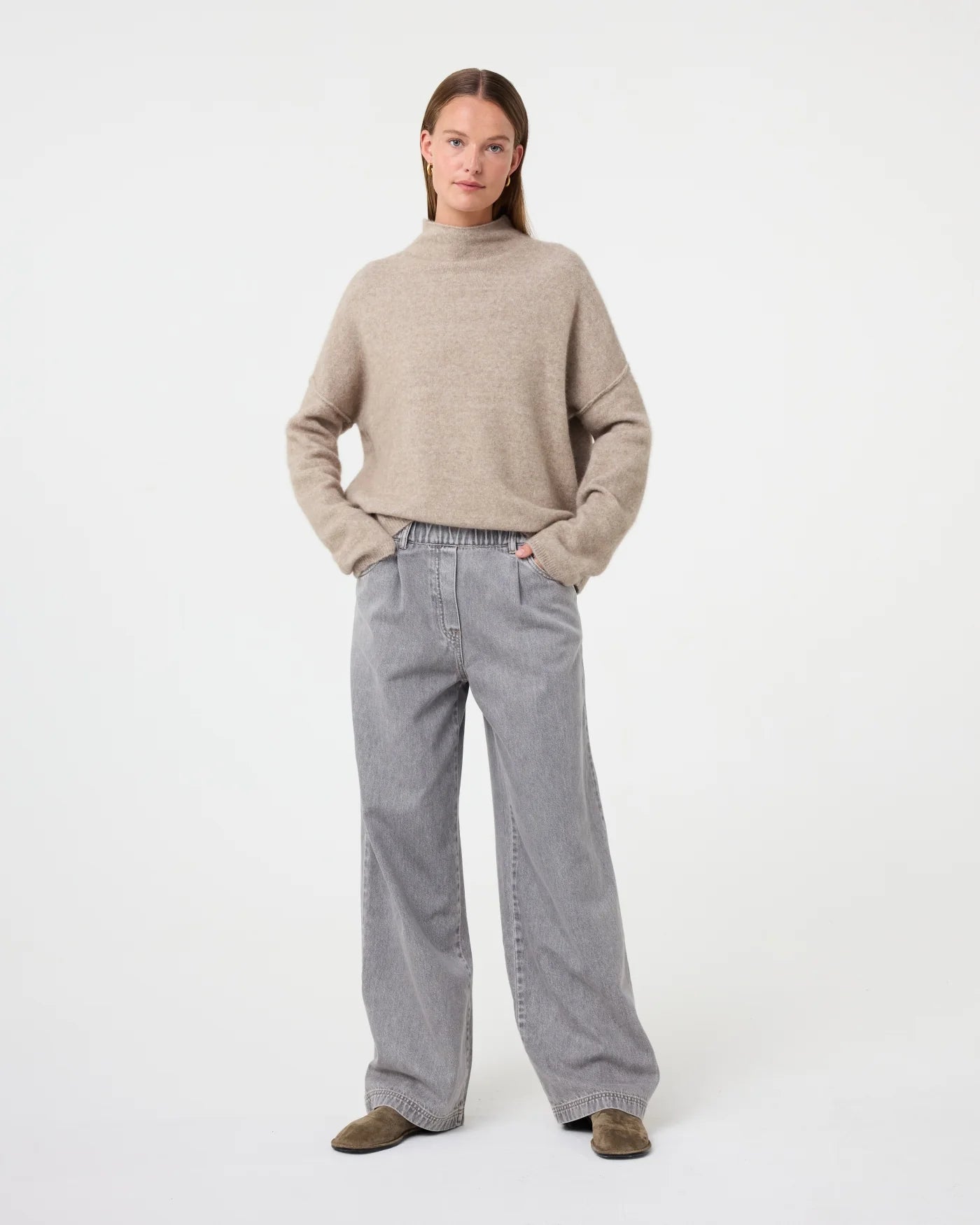 KNIT-TED KIM PULLOVER SAND