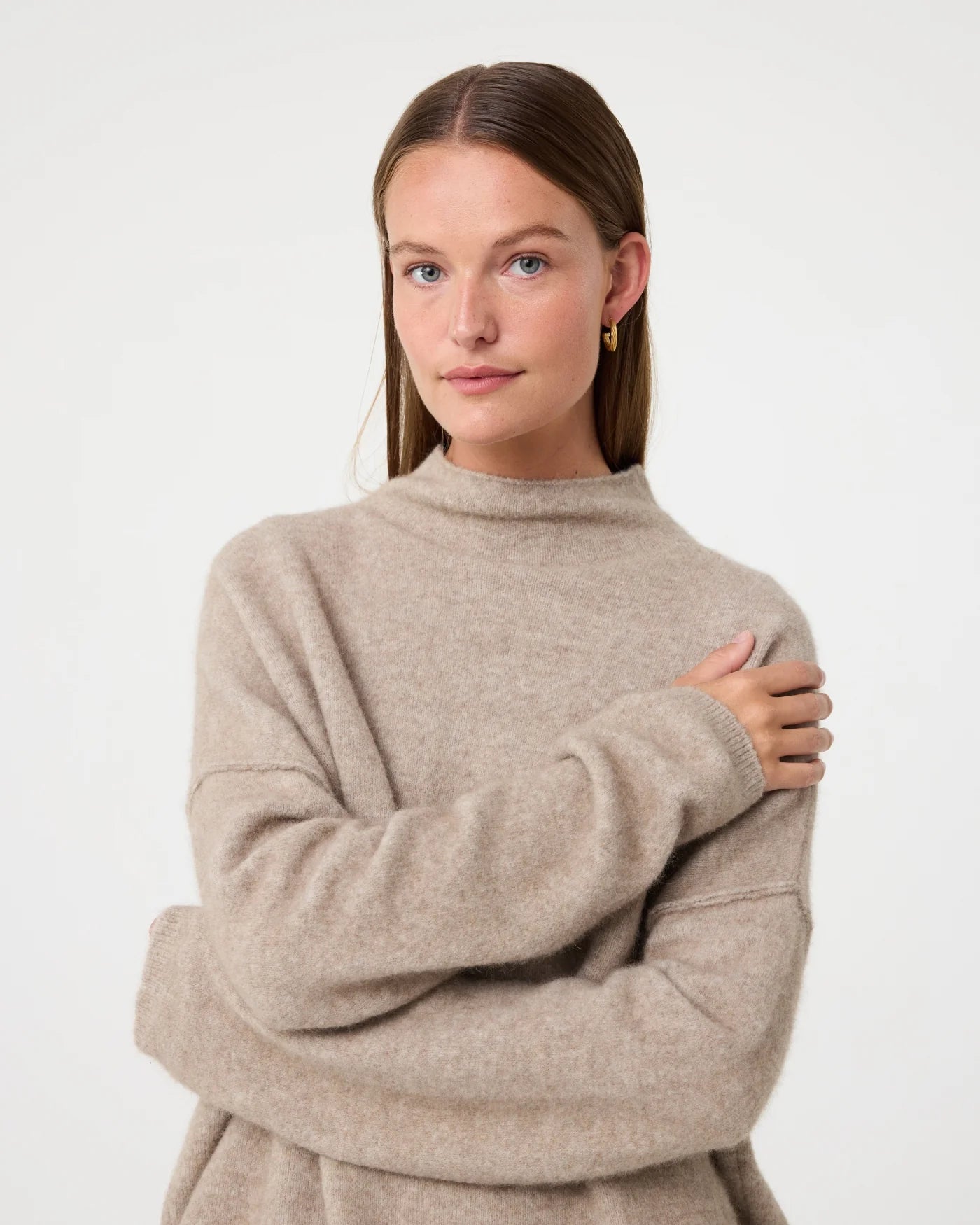 KNIT-TED KIM PULLOVER SAND