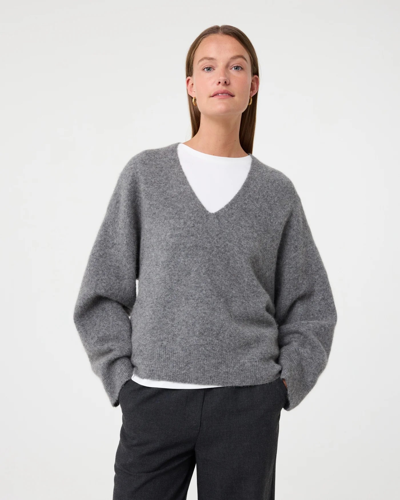 KNIT-TED LUCIA PULLOVER MID GREY