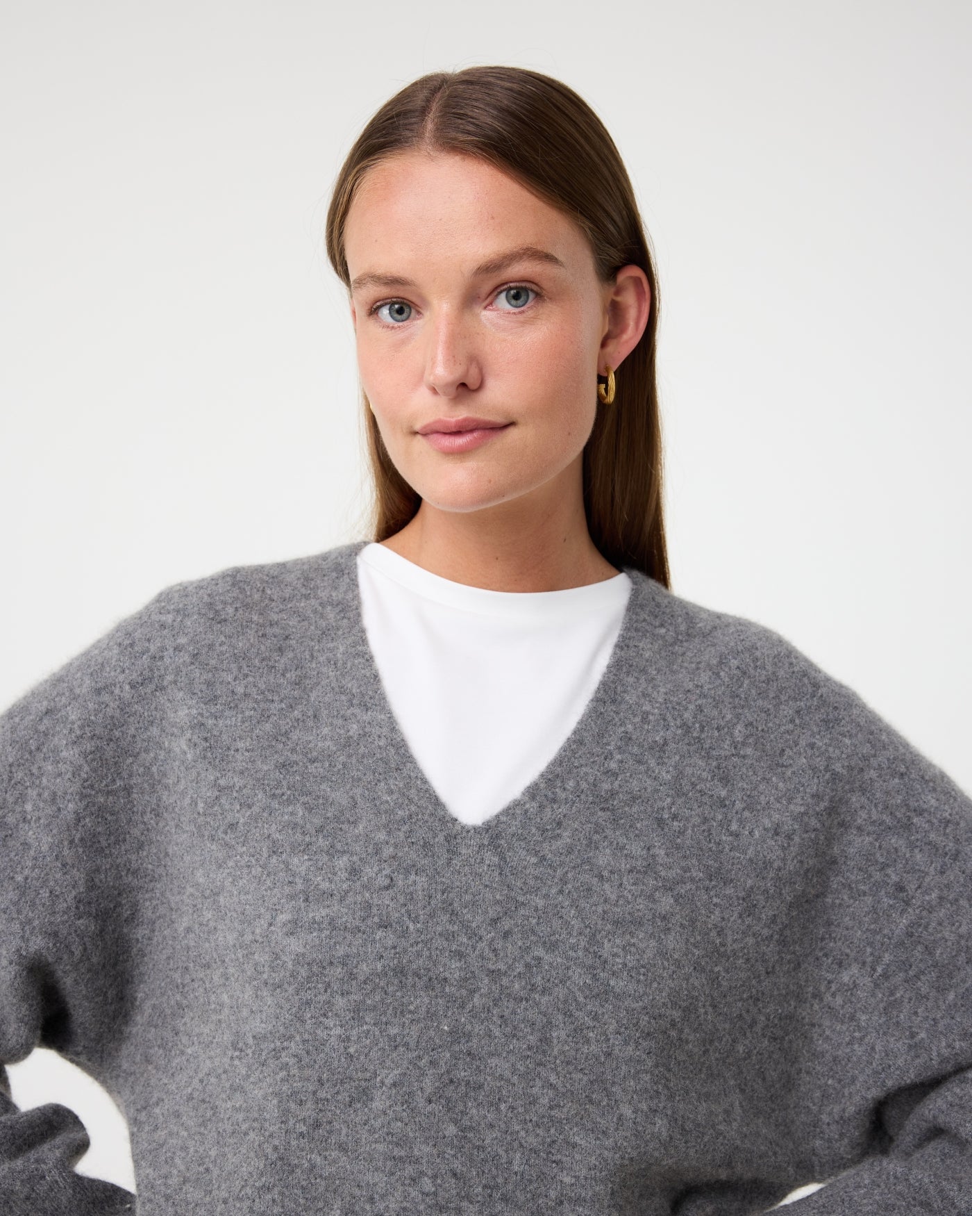 KNIT-TED LUCIA PULLOVER MID GREY