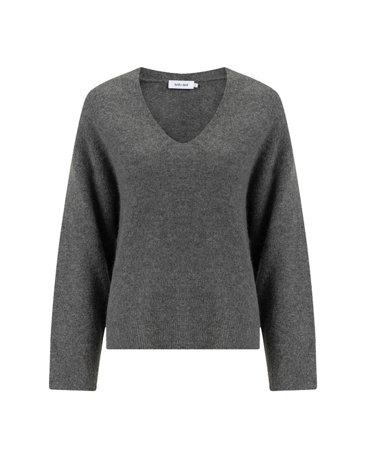 KNIT-TED LUCIA PULLOVER MID GREY