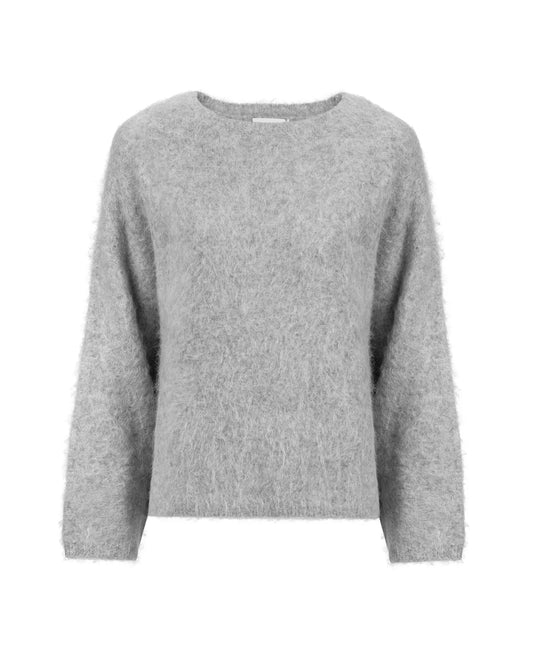 KNIT-TED AMALIA PULLOVER LIGHT GREY