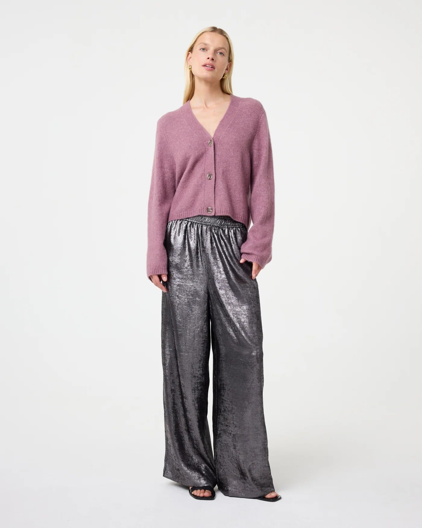 KNIT-TED ARIEL CARDIGAN LILAC