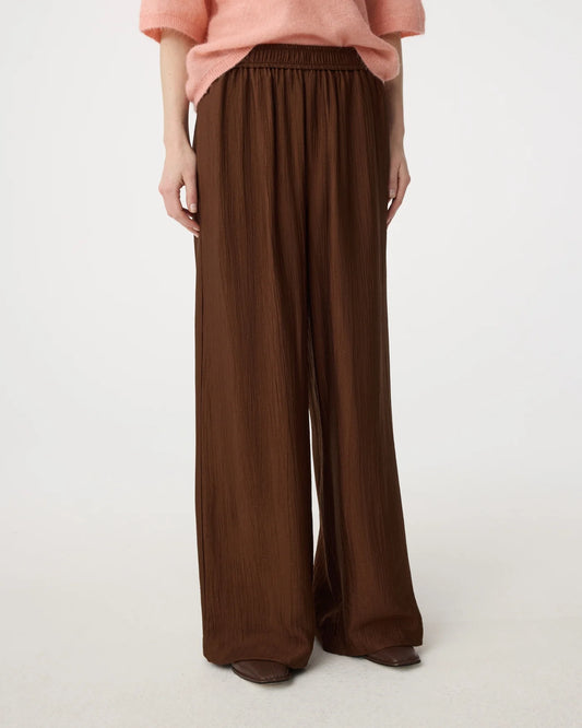KNITTED JANOU PANTS MID BROWN