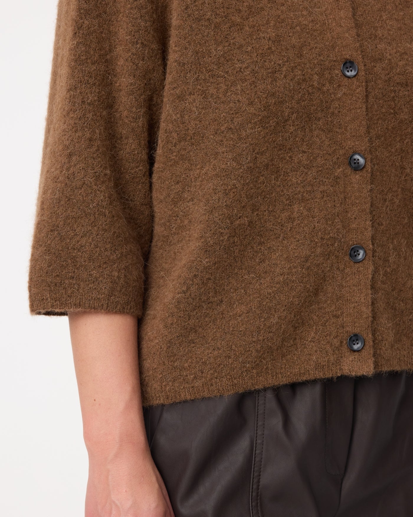 KNIT-TED MEG CARDIGAN MID BROWN