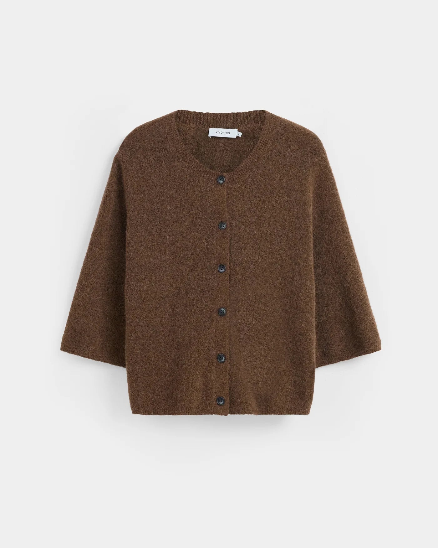KNIT-TED MEG CARDIGAN MID BROWN