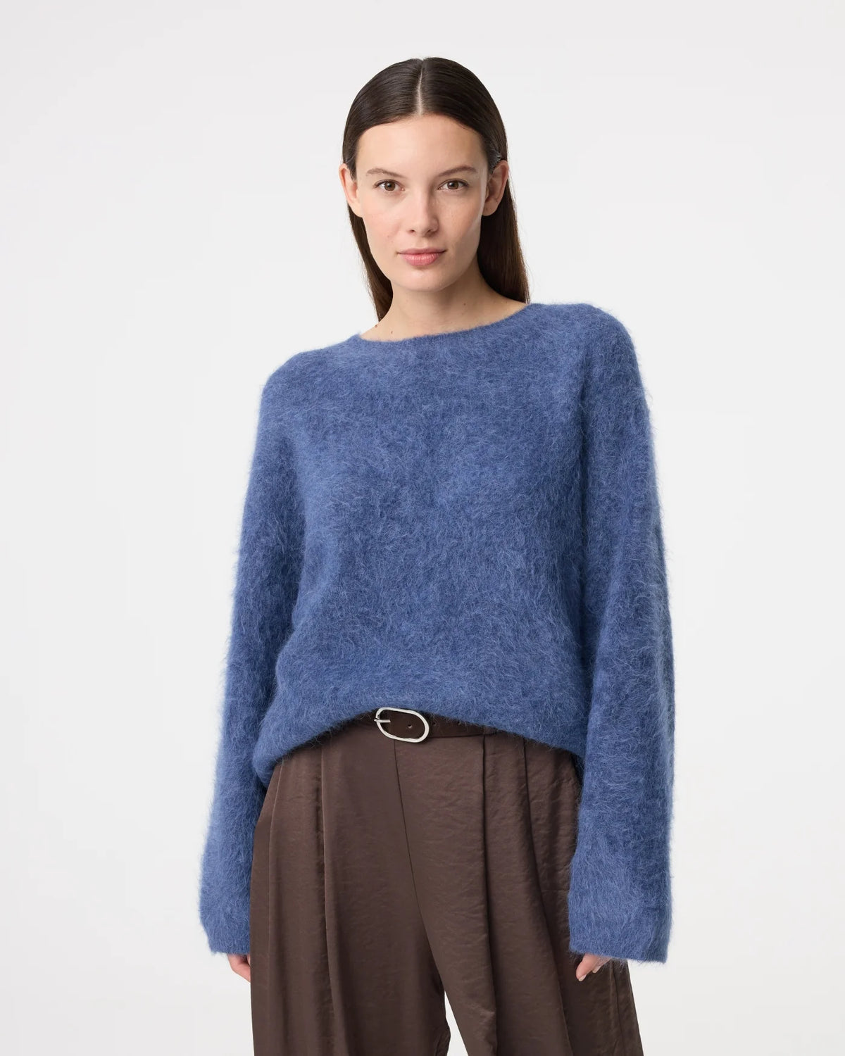 KNIT-TED AMALIA PULLOVER MID BLUE