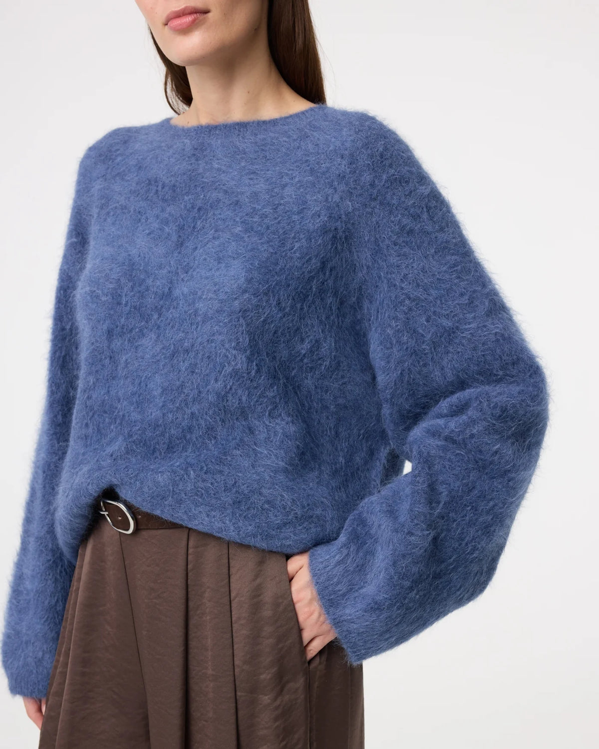 KNIT-TED AMALIA PULLOVER MID BLUE