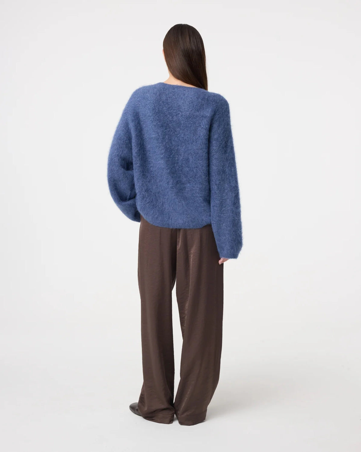 KNIT-TED AMALIA PULLOVER MID BLUE