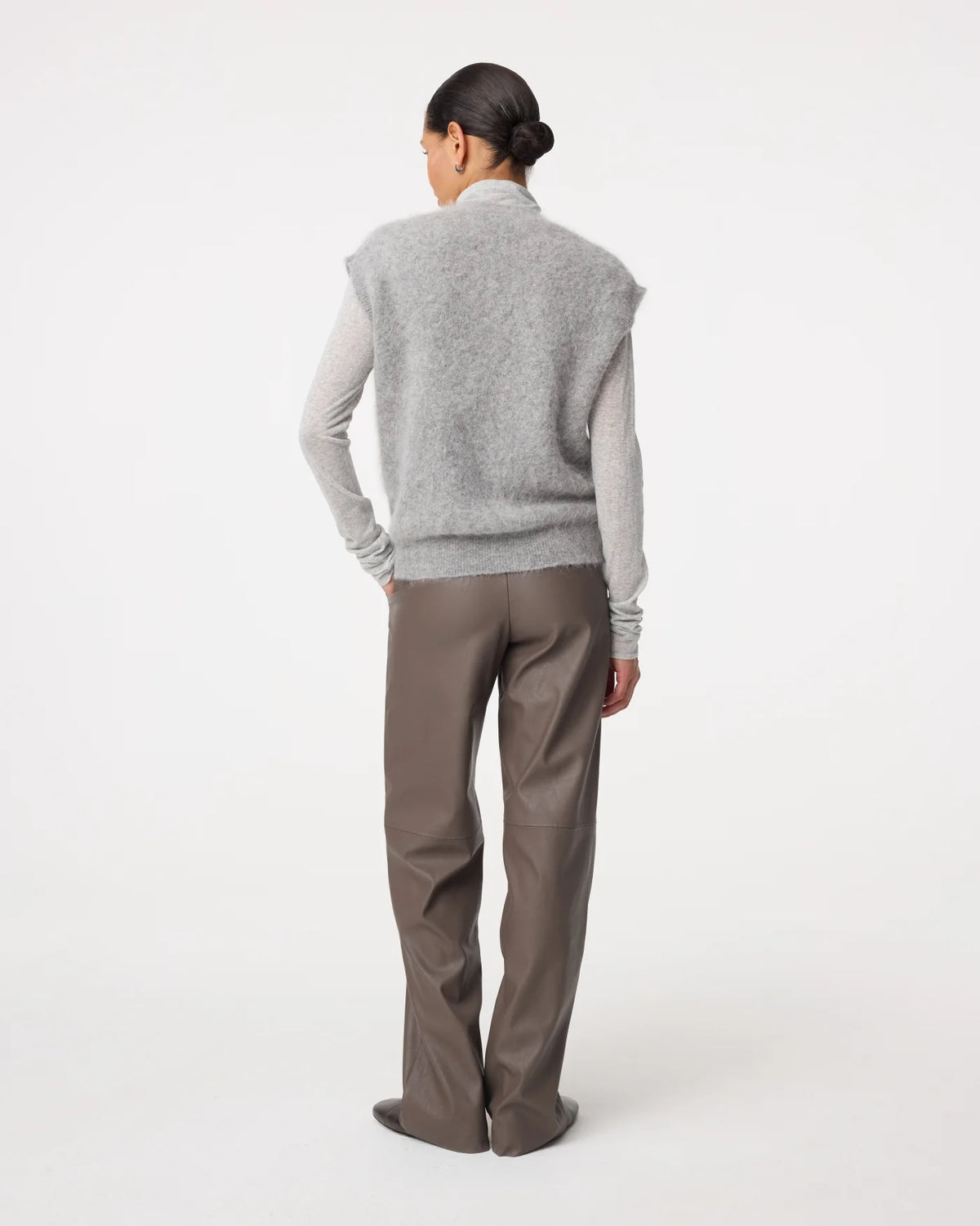 KNIT-TED CONSTANZE CARDIGAN MID GREY