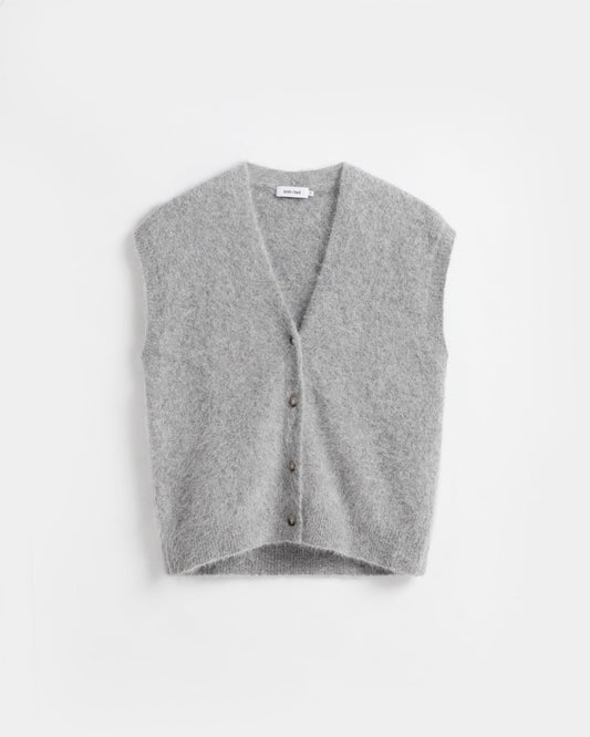 KNIT-TED CONSTANZE CARDIGAN MID GREY