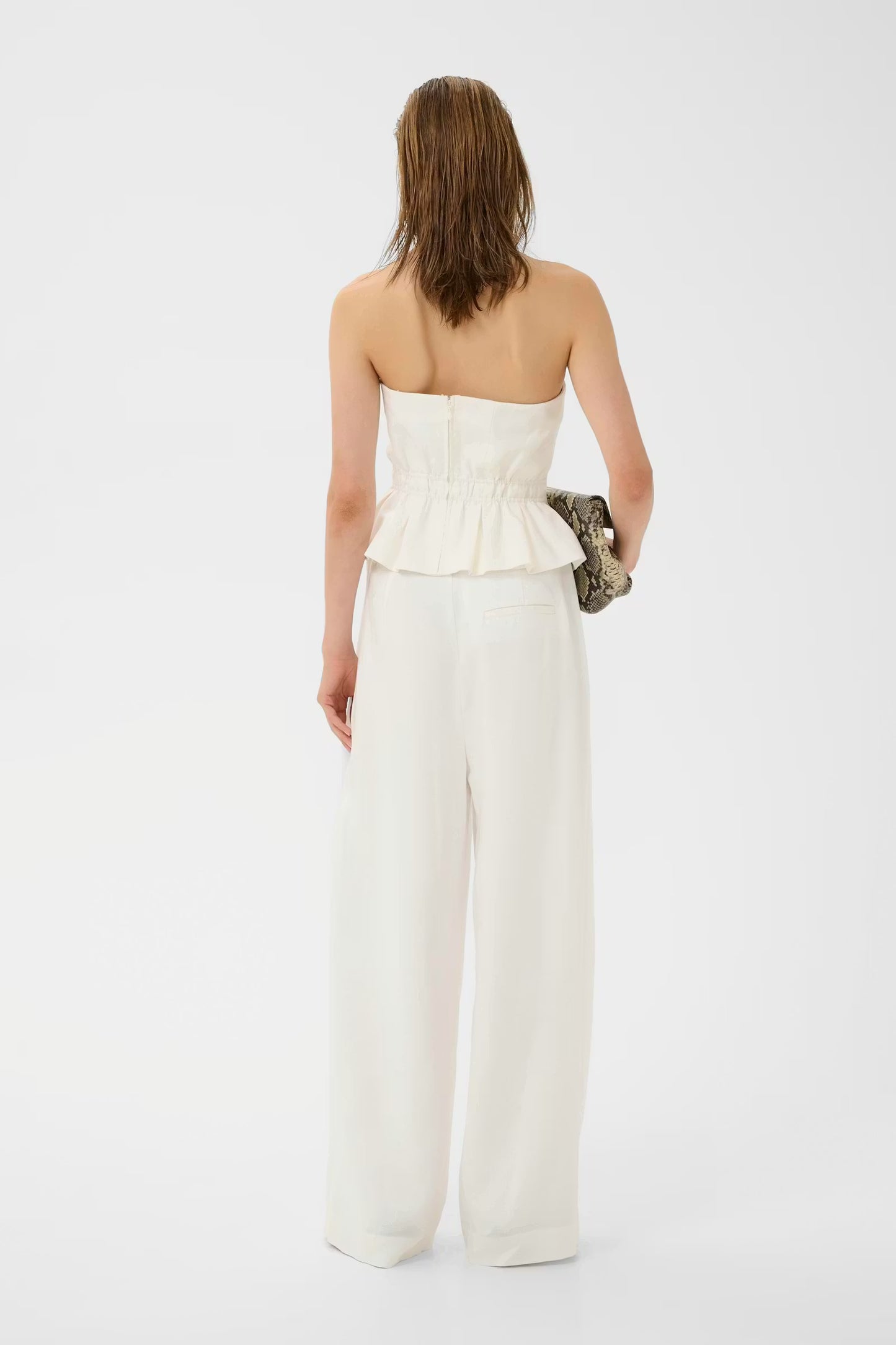 GESTUZ RIAVA PANTS BRIGHT WHITE