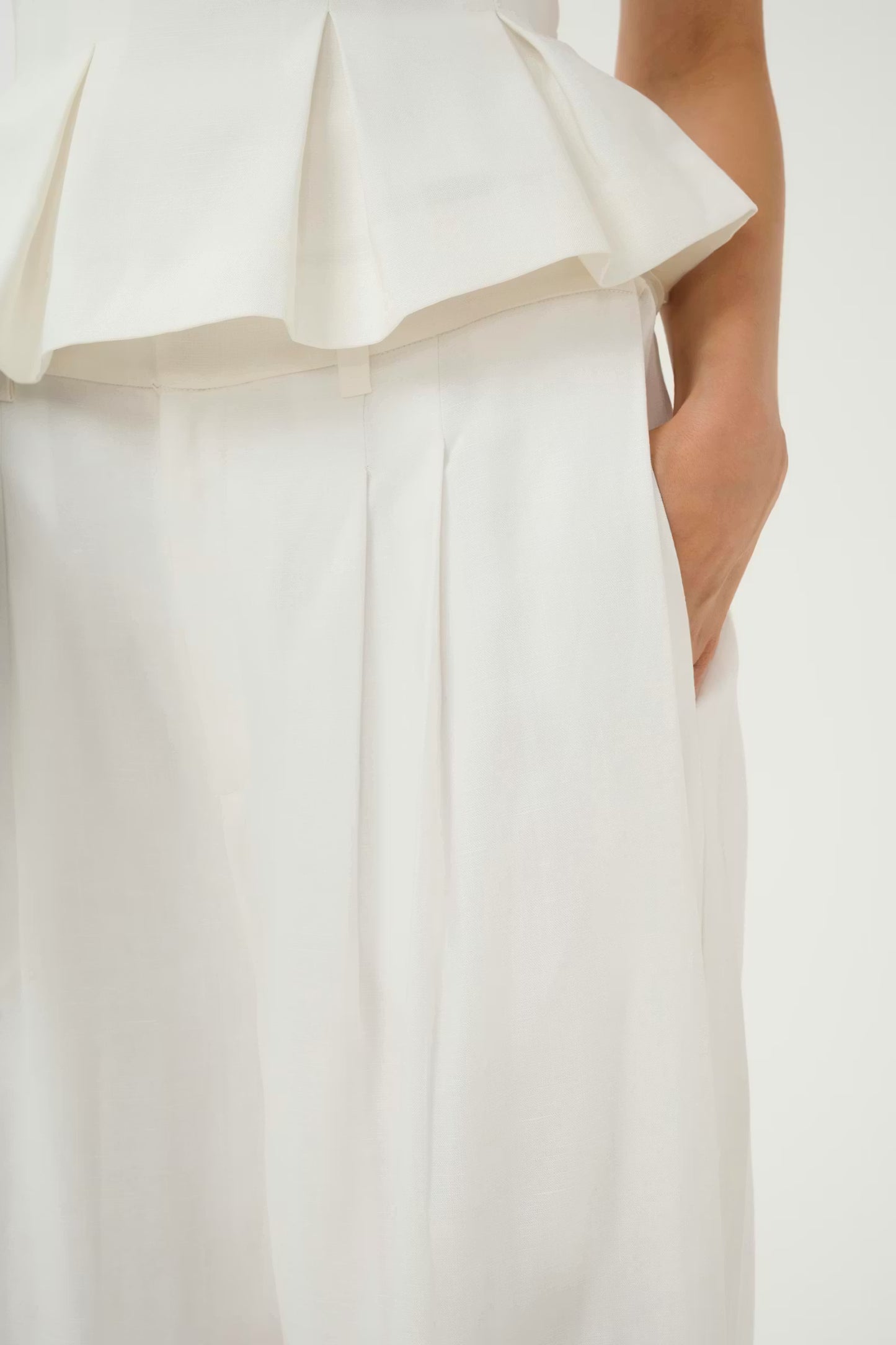 GESTUZ RIAVA PANTS BRIGHT WHITE