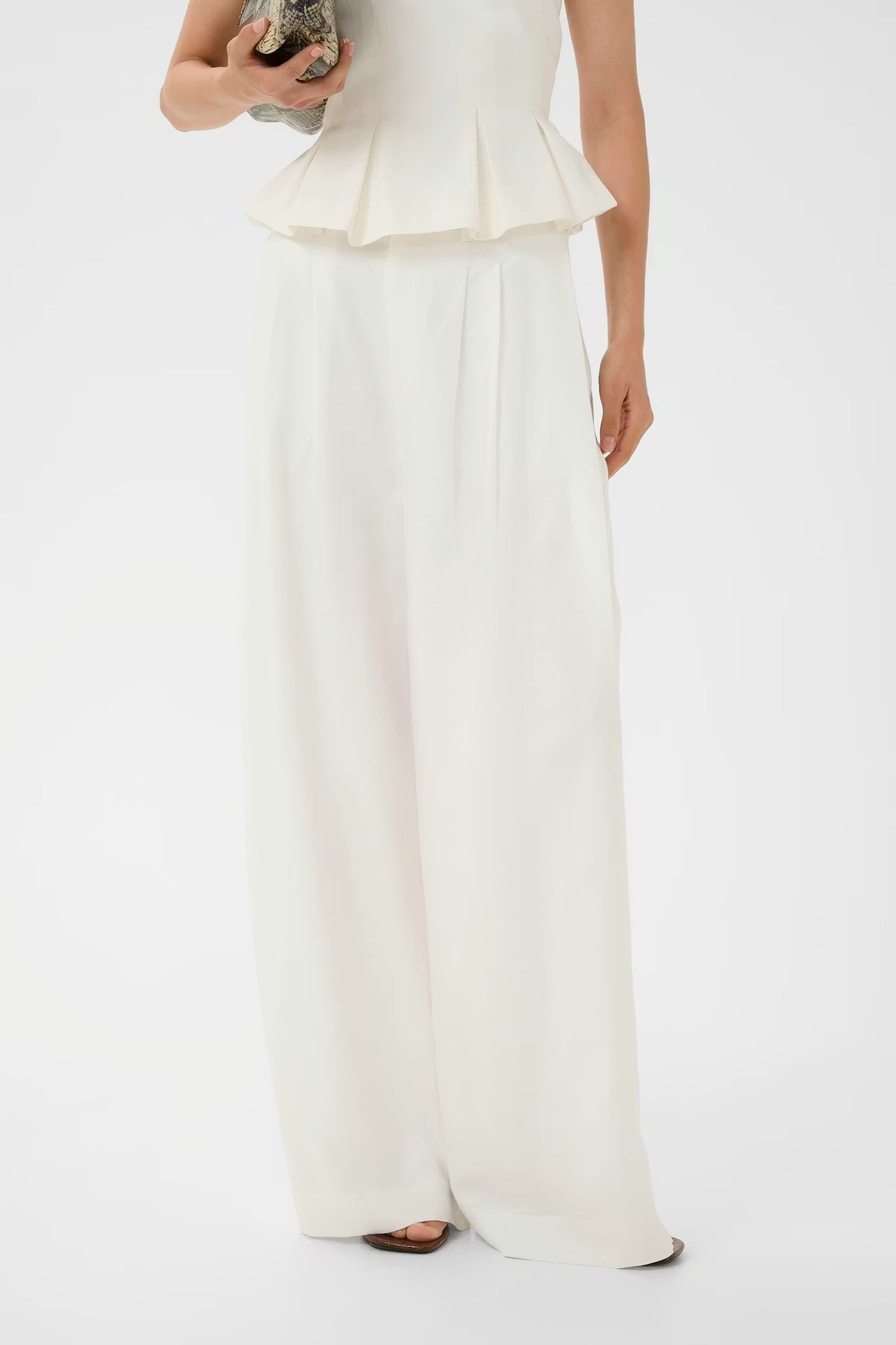 GESTUZ RIAVA PANTS BRIGHT WHITE