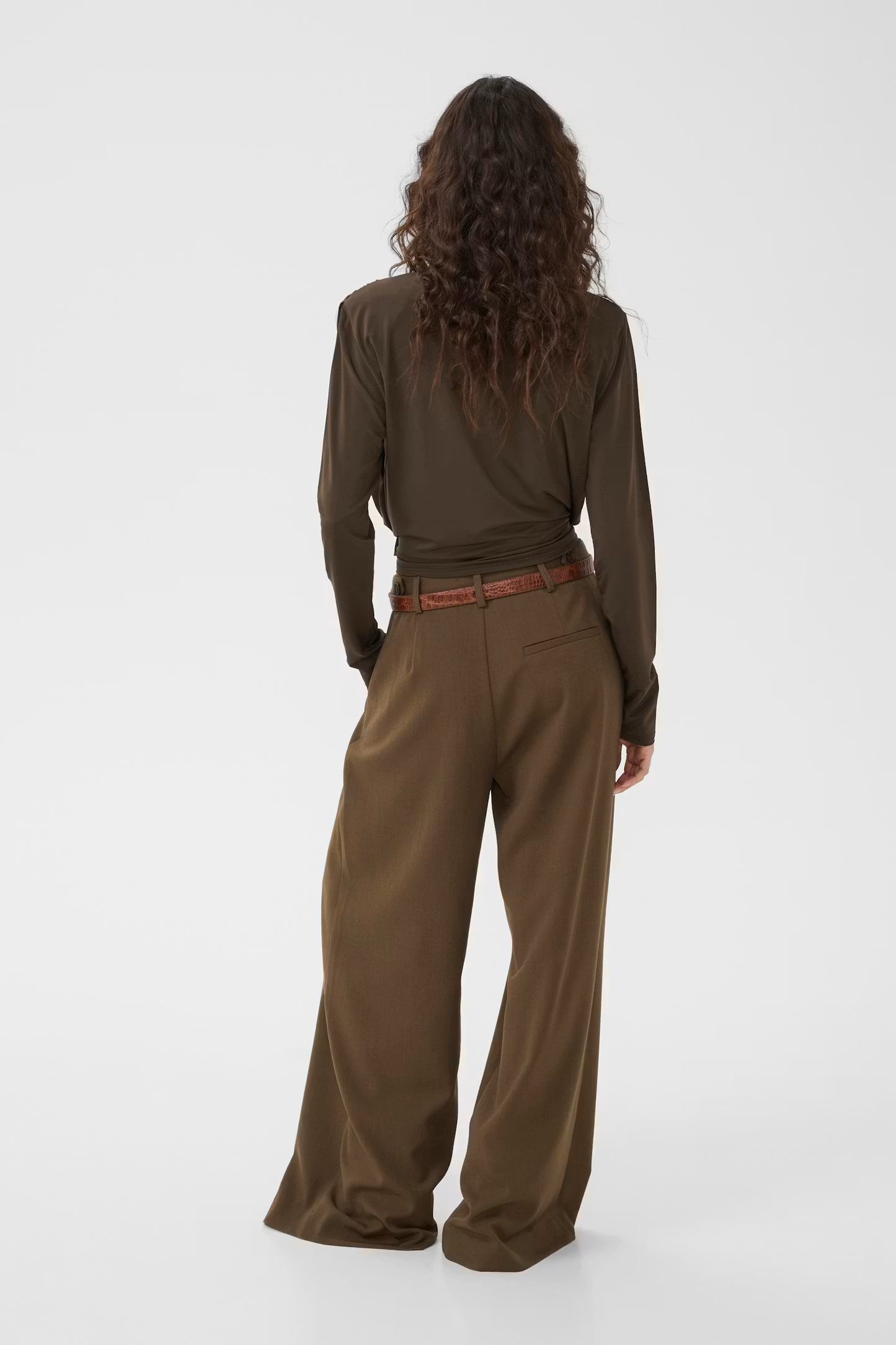 GESTUZ STACY PANTS SLATE BLACK MELANGE