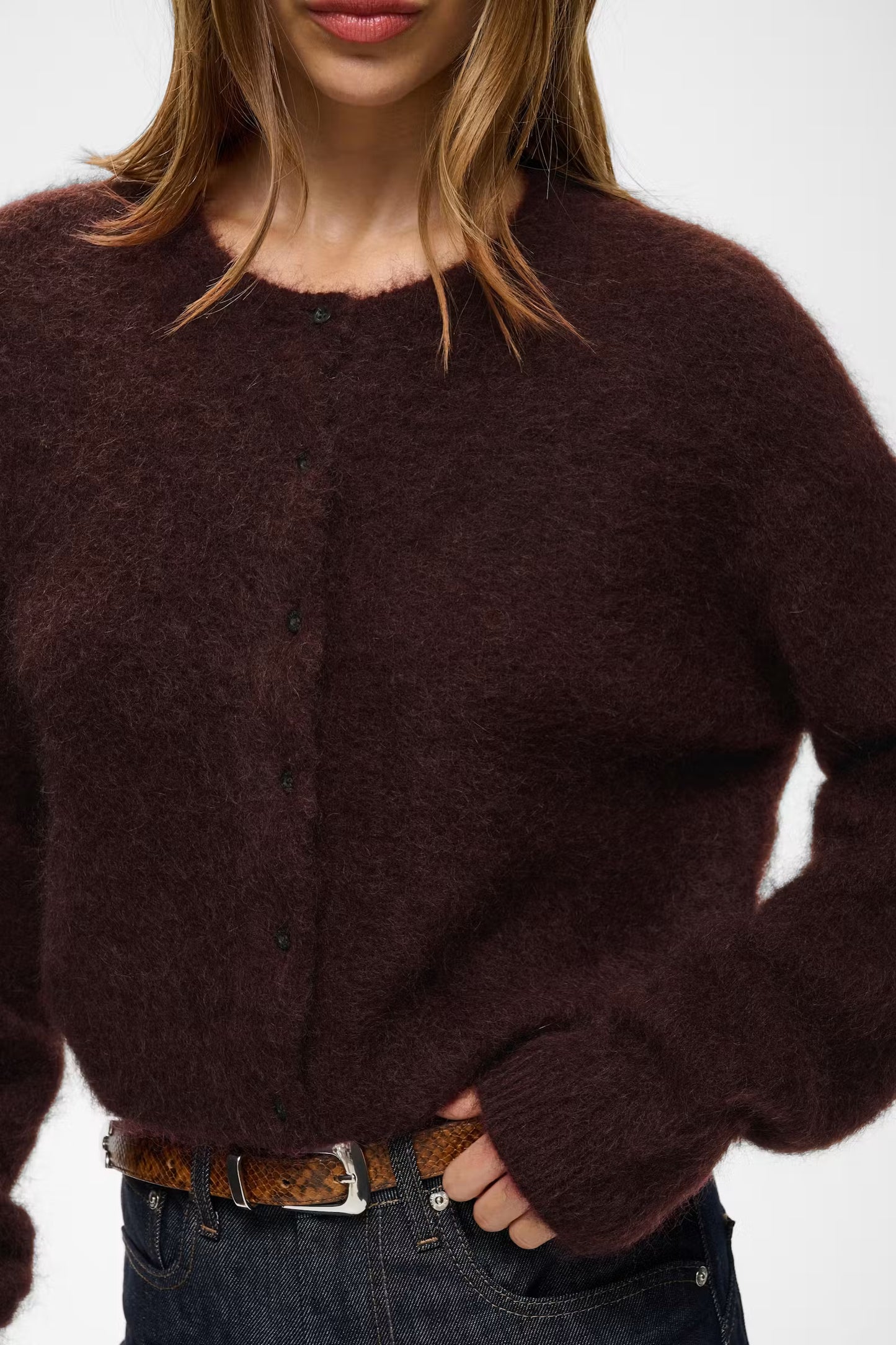 GESTUZ DEBBIE CARDIGAN PLUM MELANGE