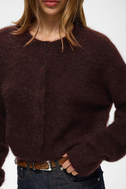 GESTUZ DEBBIE CARDIGAN PLUM MELANGE