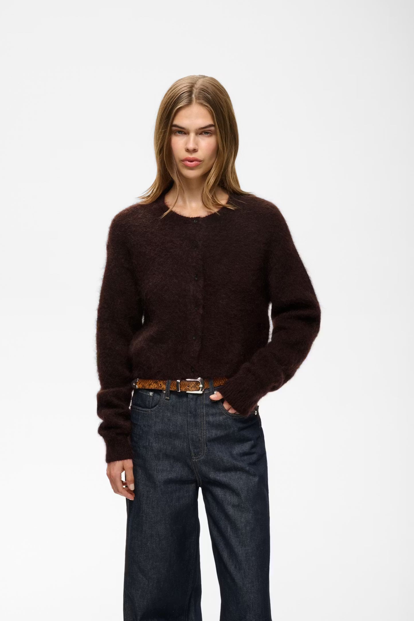 GESTUZ DEBBIE CARDIGAN PLUM MELANGE