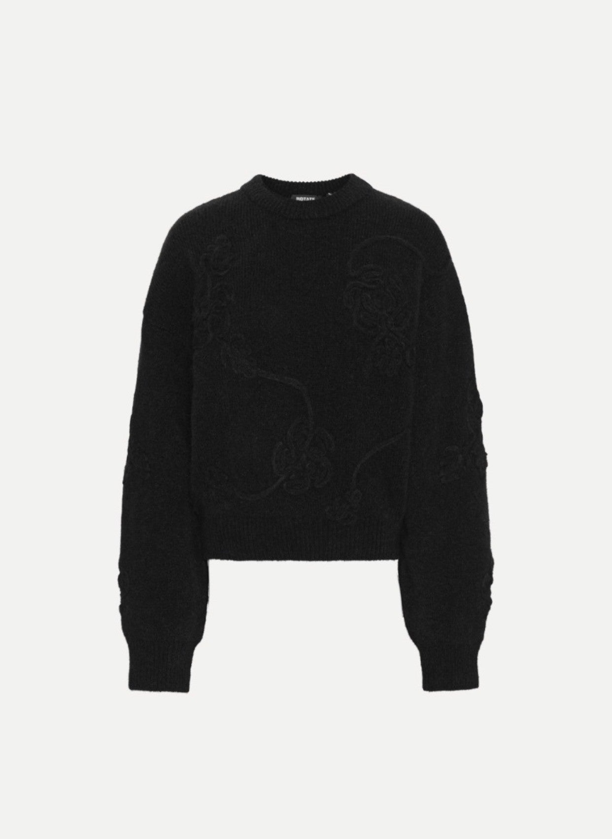 ROTATE 3D FLOWER KNIT - ZWART