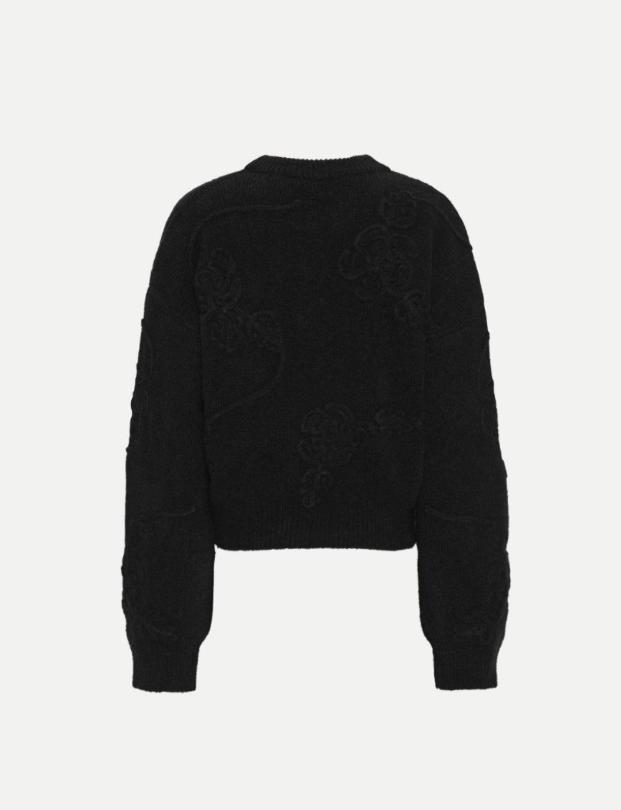 ROTATE 3D FLOWER KNIT - ZWART