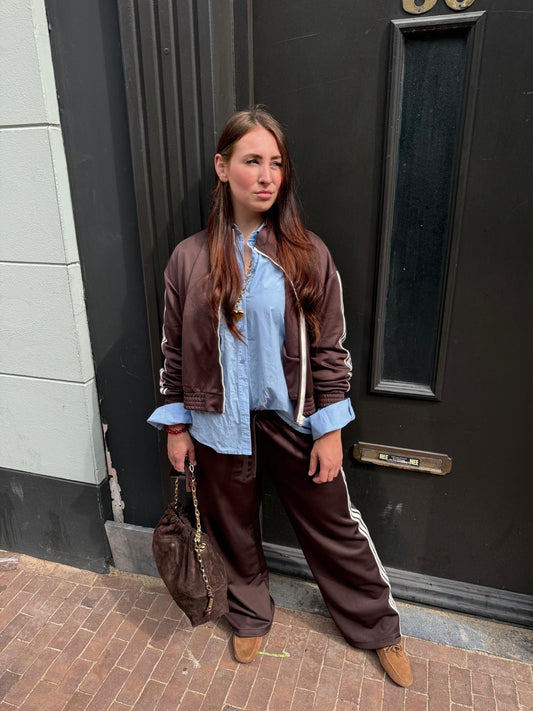 BA&SH JIMI CARDIGAN CHOCOLATE BROWN