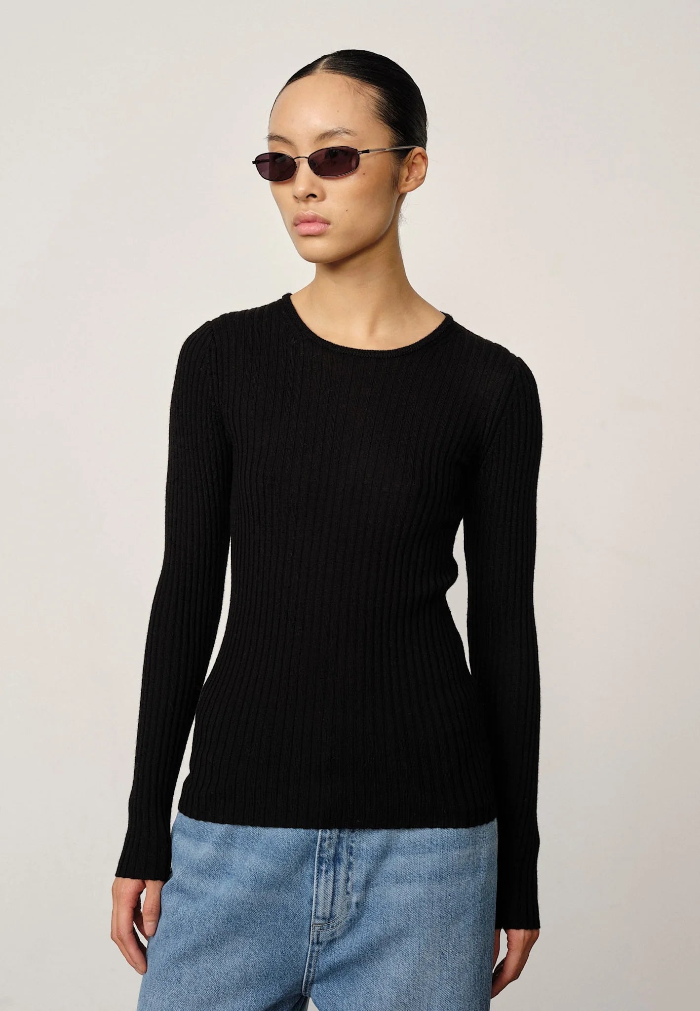 HERSKIND CAMB KNIT BLOUSE BLACK