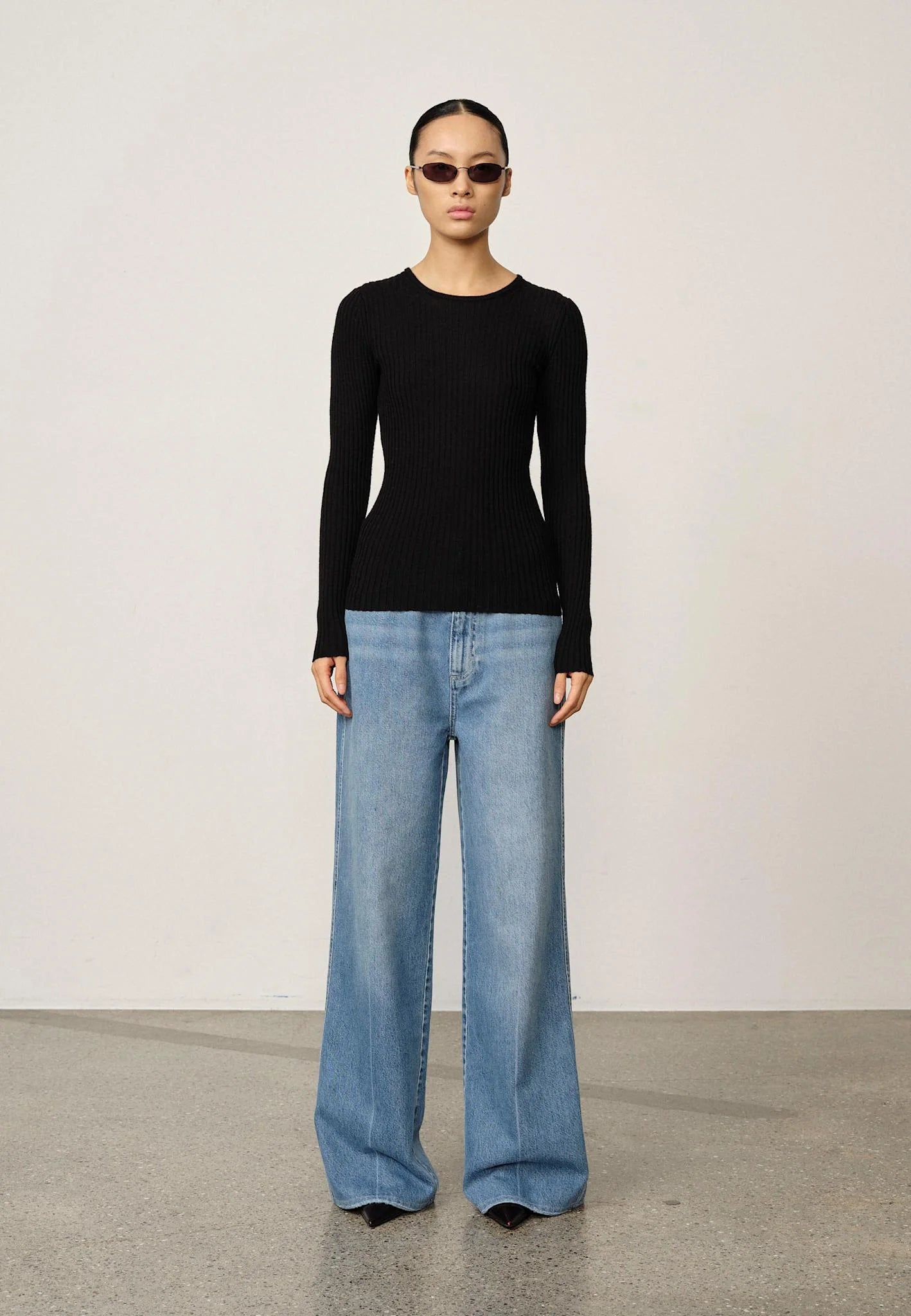 HERSKIND CAMB KNIT BLOUSE BLACK