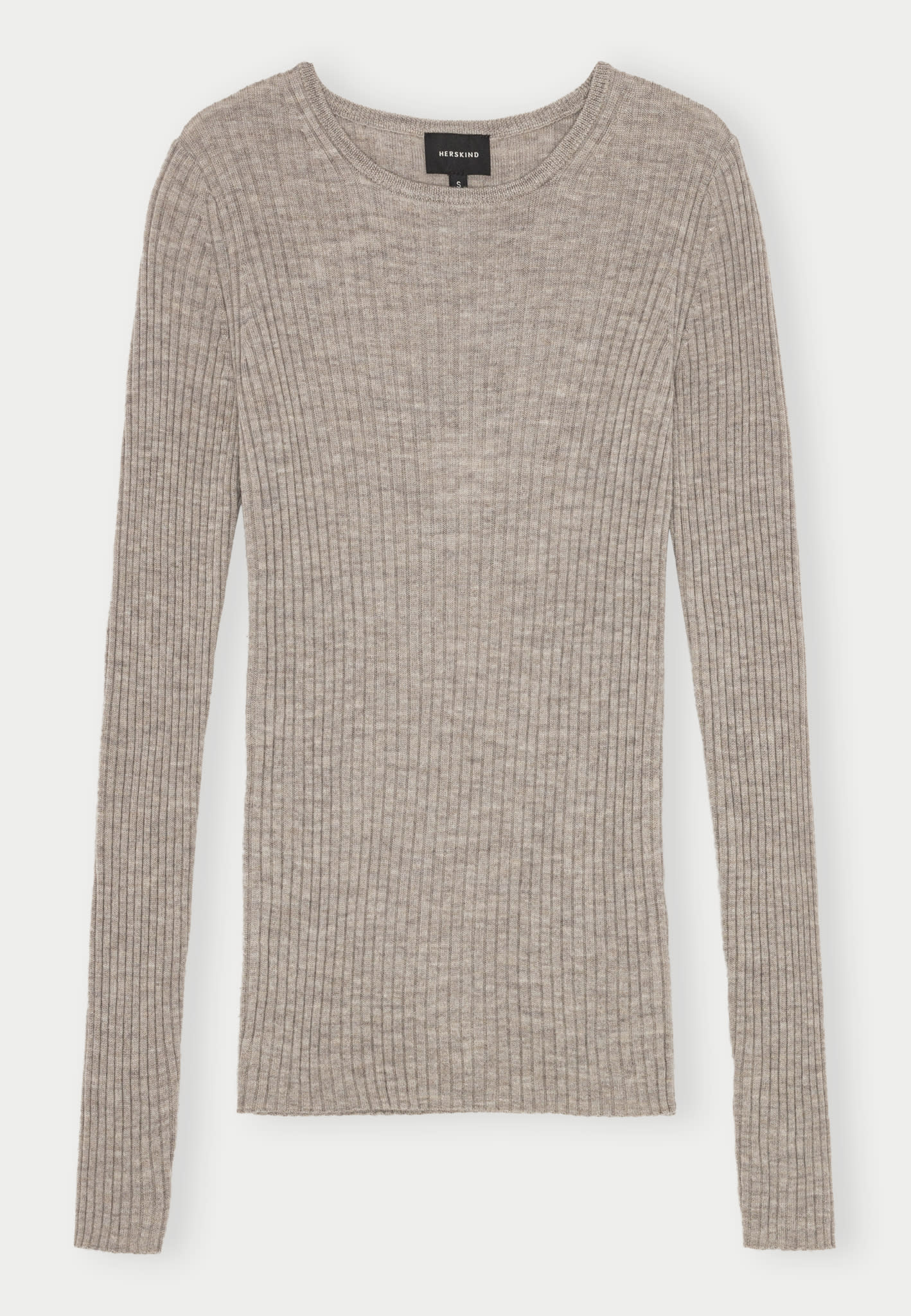 HERSKIND CAMB KNIT BLOUSE LIGHT TAUPE