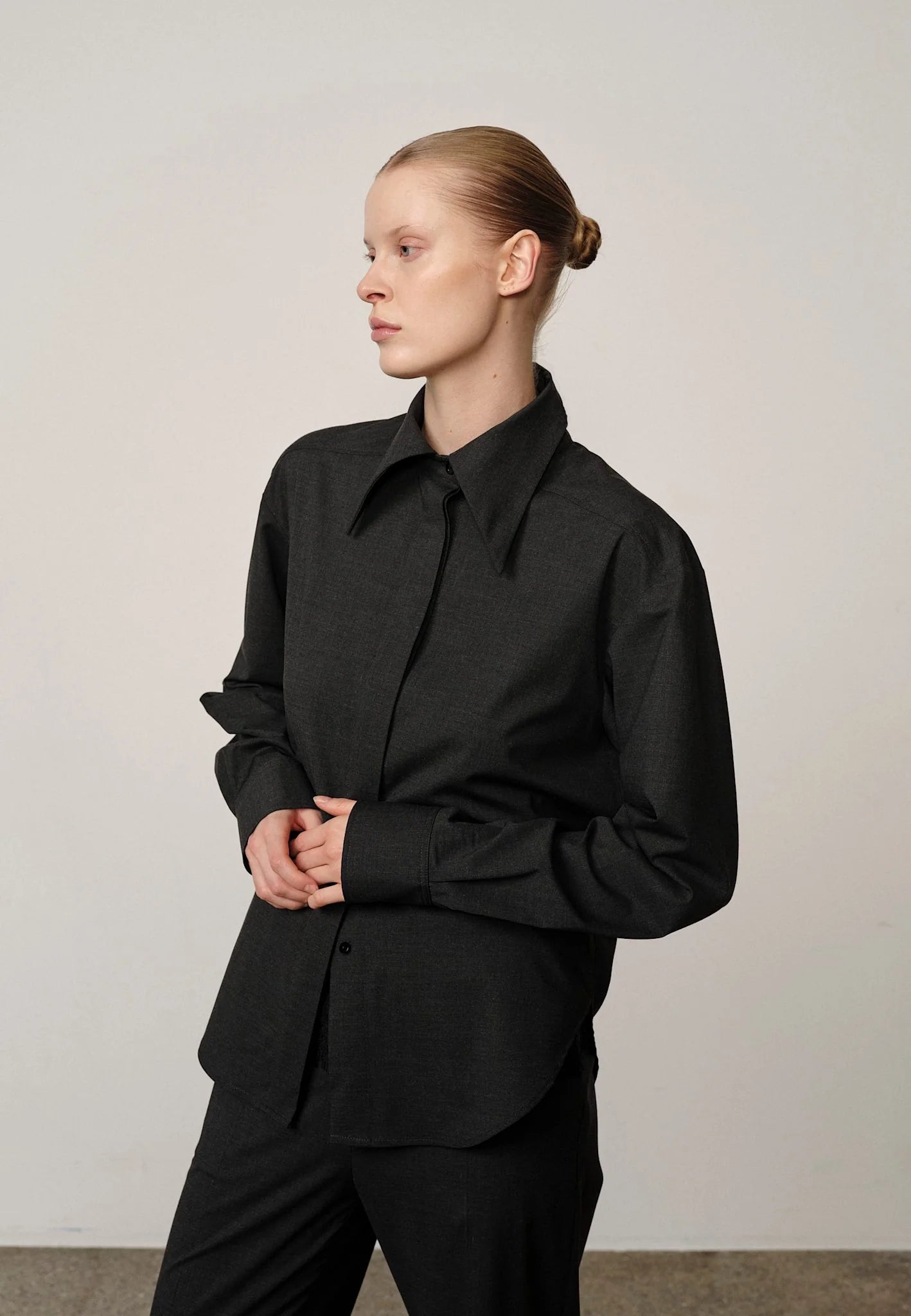 HERSKIND DARA SHIRT DARK GREY
