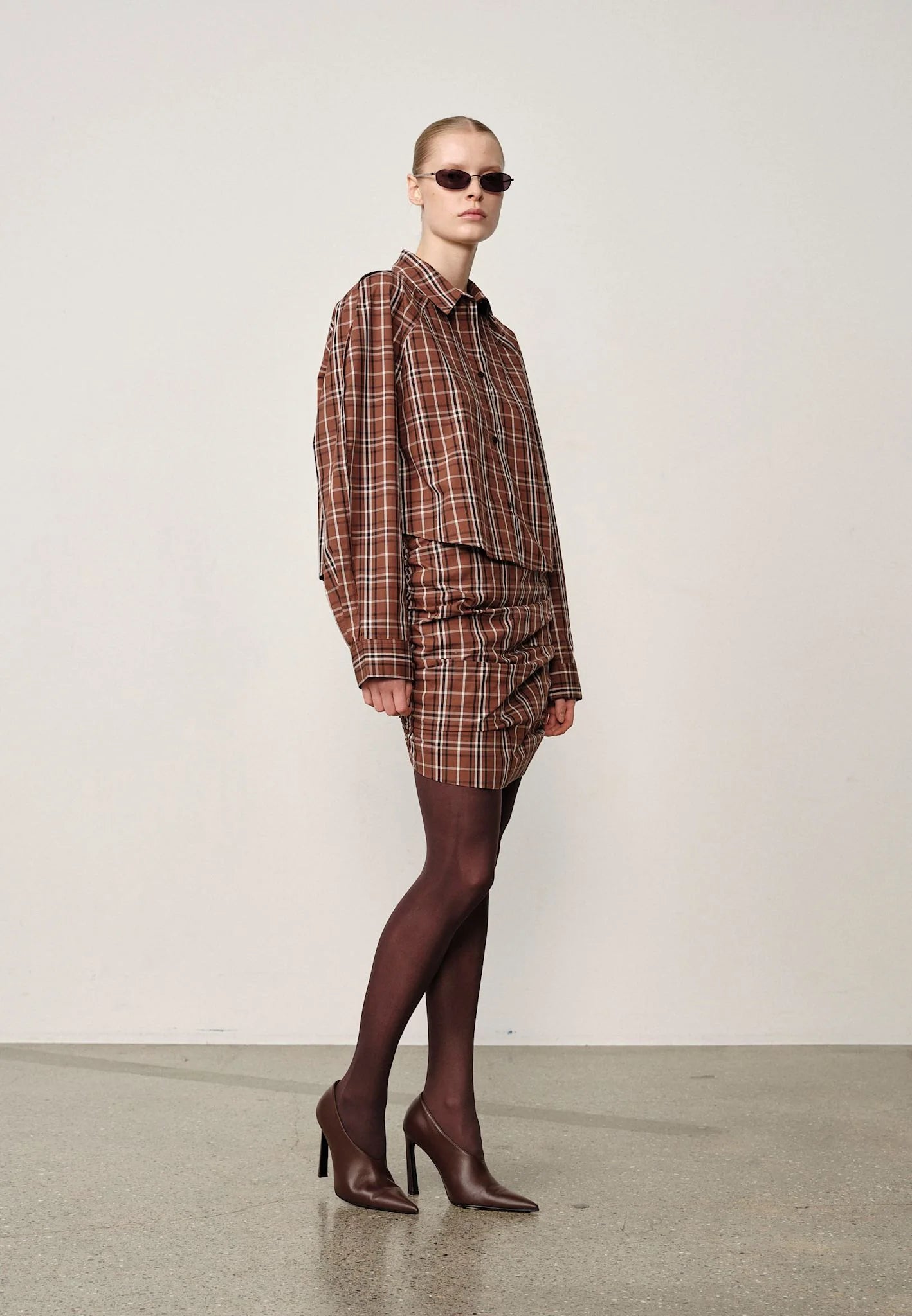 HERSKIND ELSIE SHIRT - BROWN CHECKS