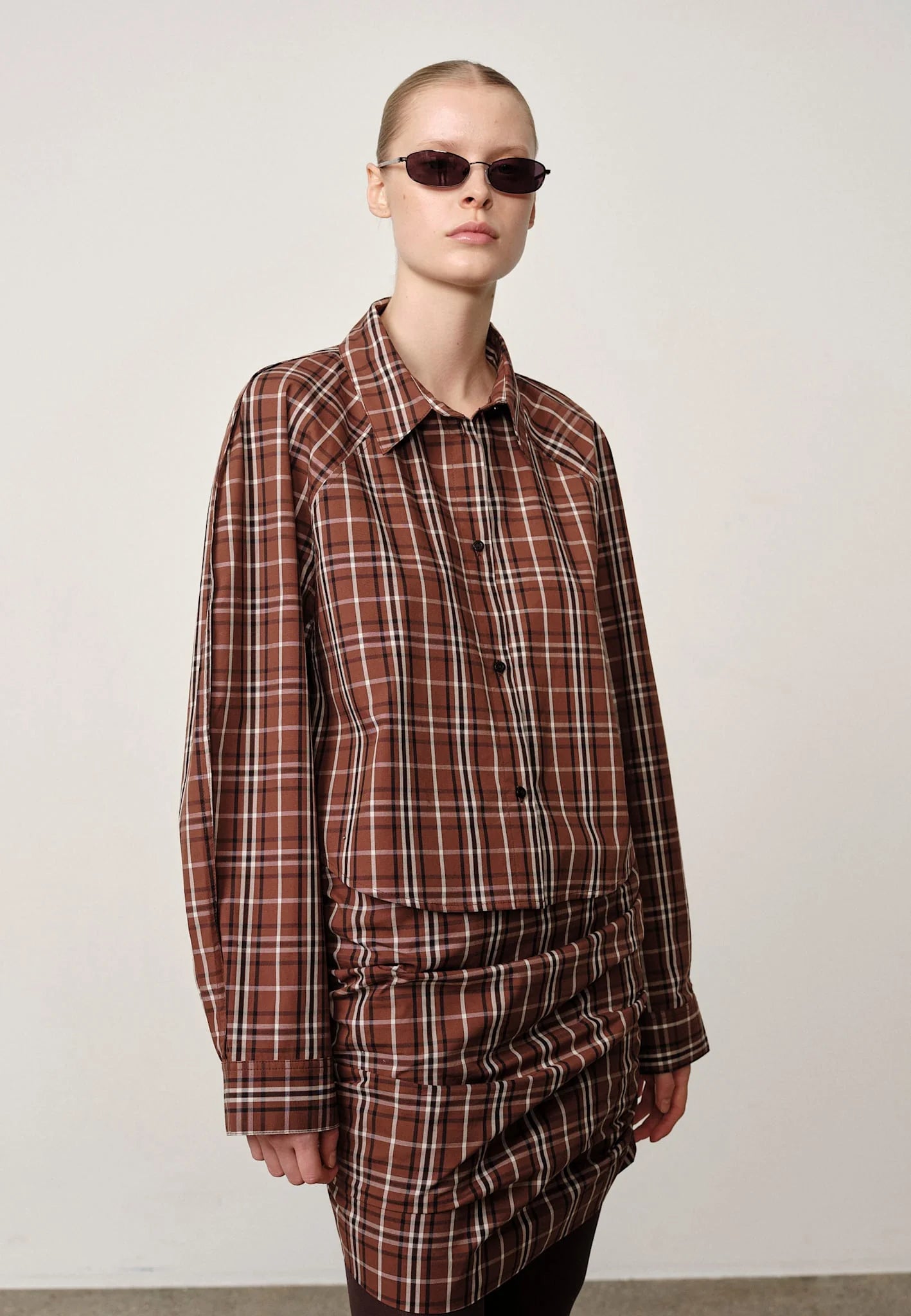 HERSKIND ELSIE SHIRT - BROWN CHECKS