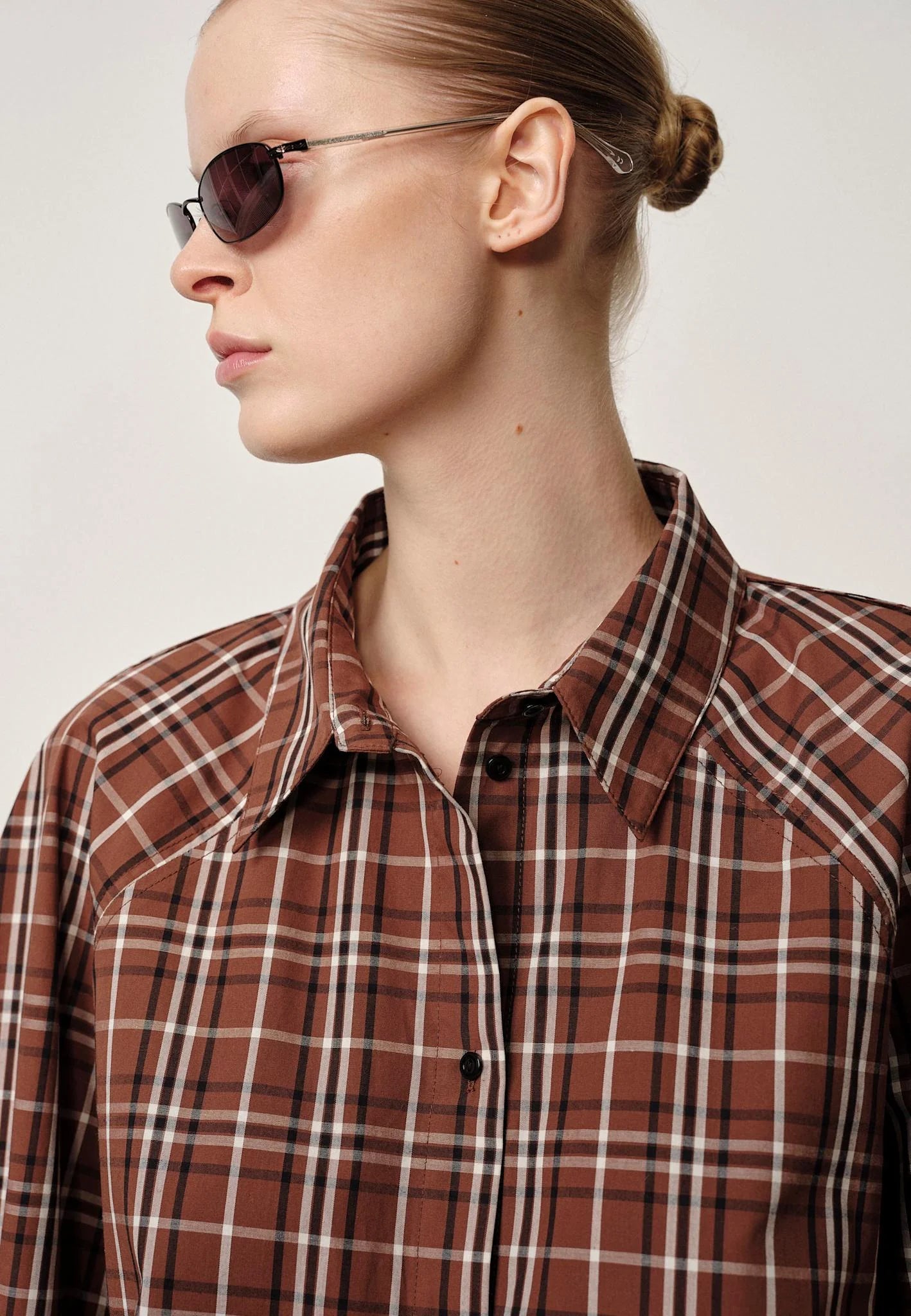 HERSKIND ELSIE SHIRT - BROWN CHECKS