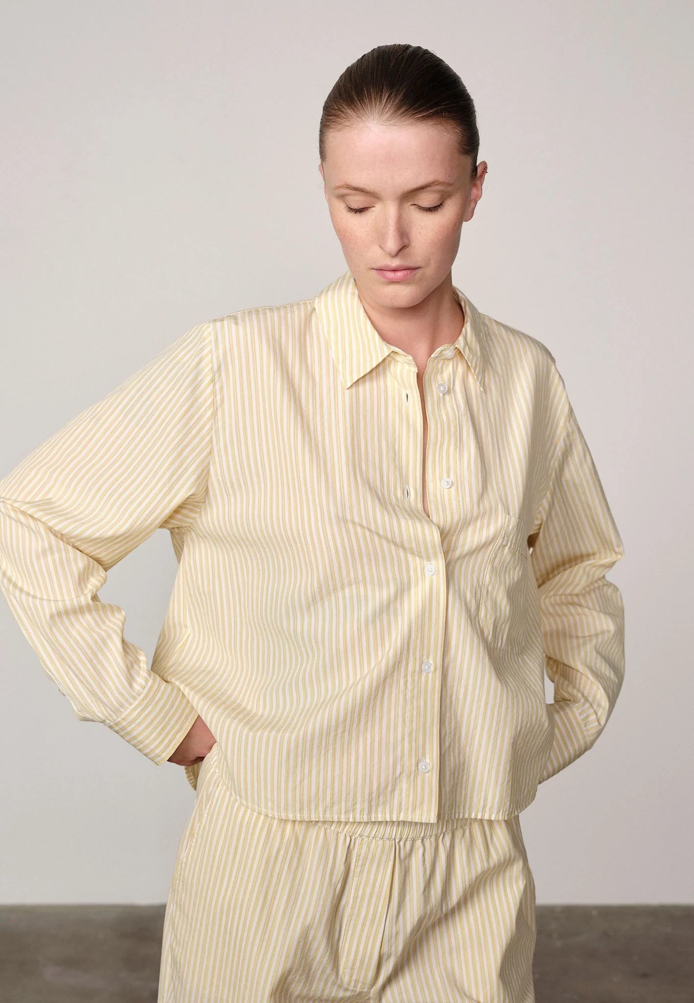HERSKIND JOVELLE SHIRT YELLOW STRIPE