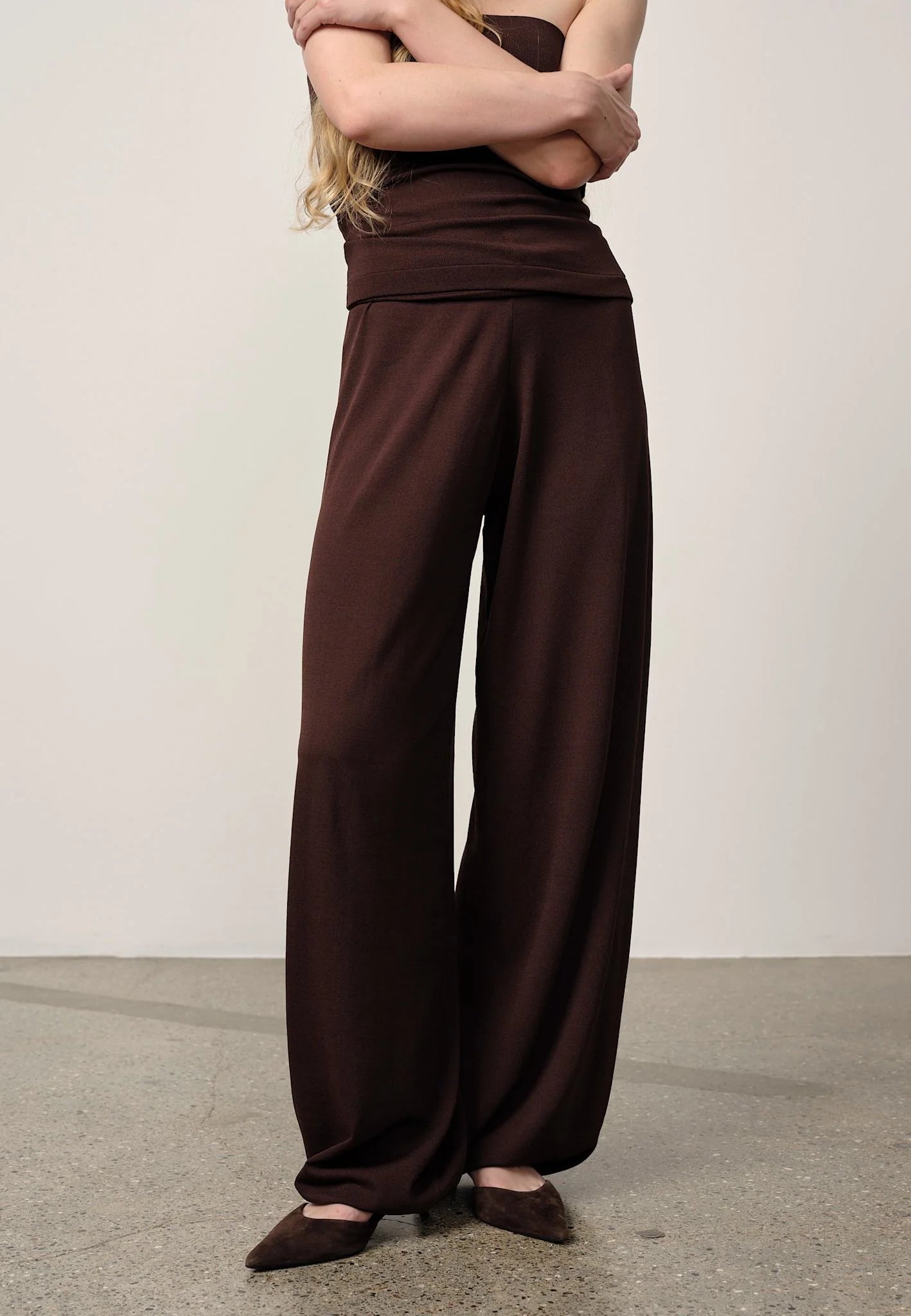 HERSKIND CLARK KNIT PANTS COFFEE