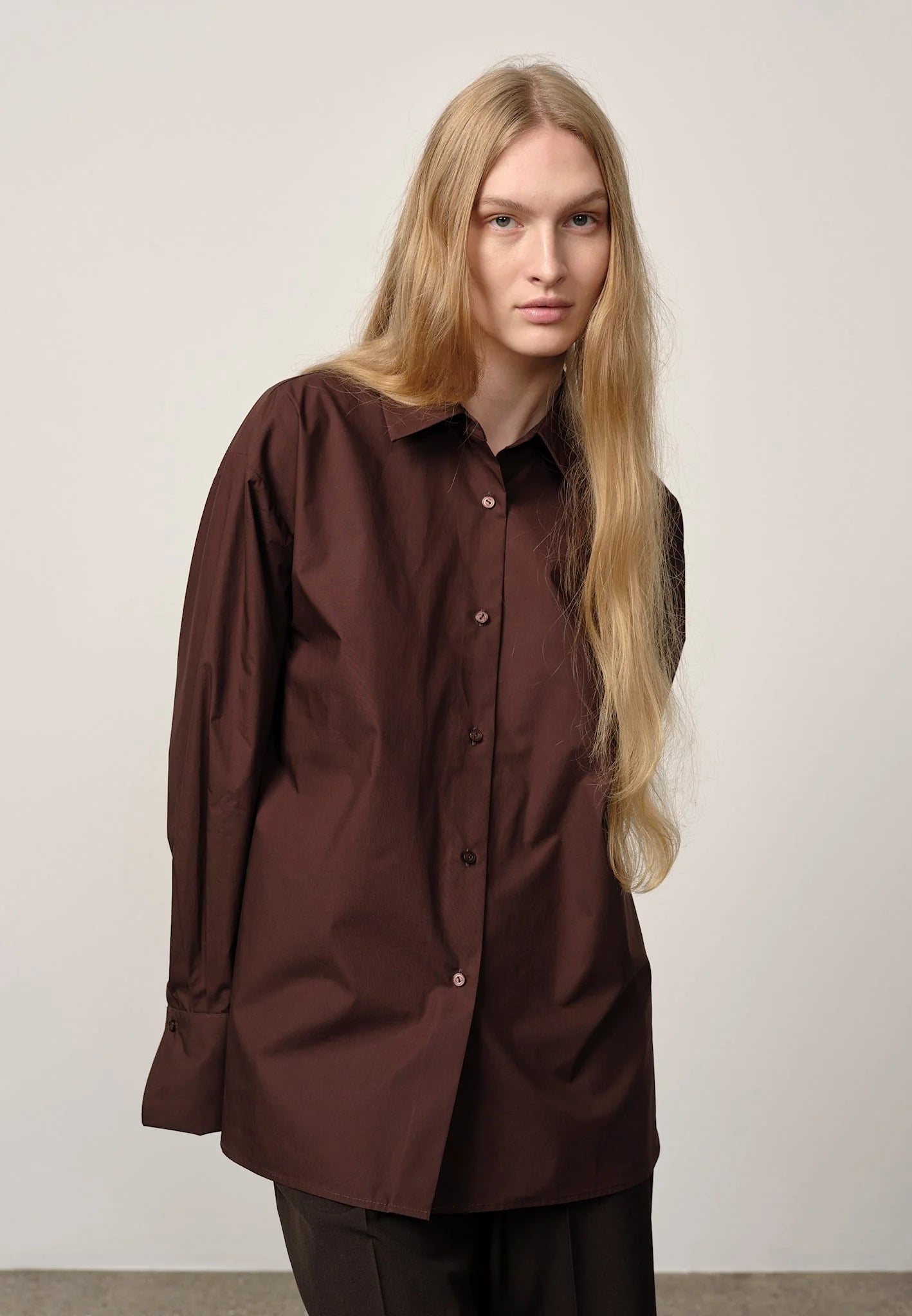 HERSKIND INGA SHIRT - COFFEE BROWN