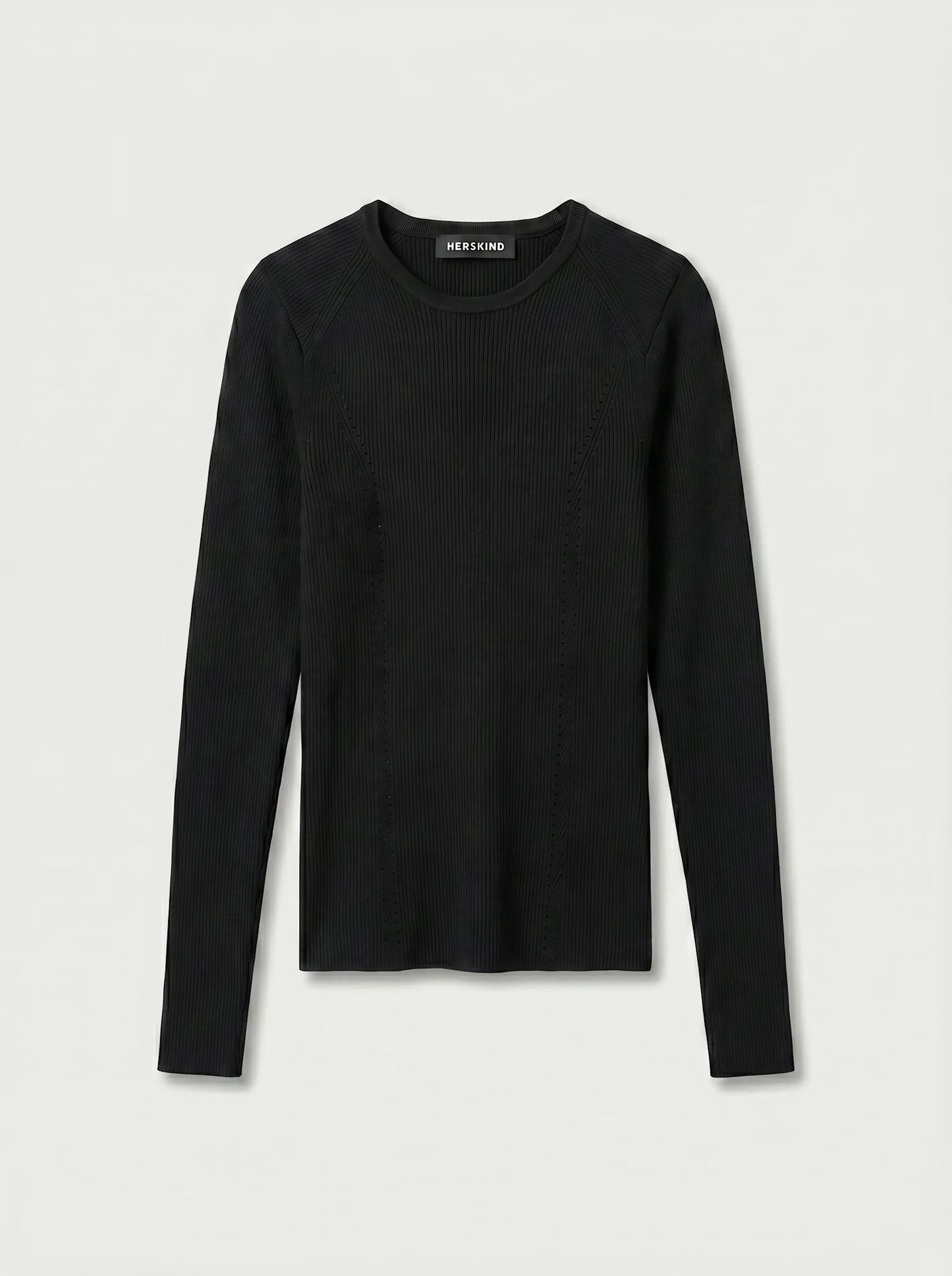 HERSKIND CAMIL KNIT BLOUSE DARK GREY