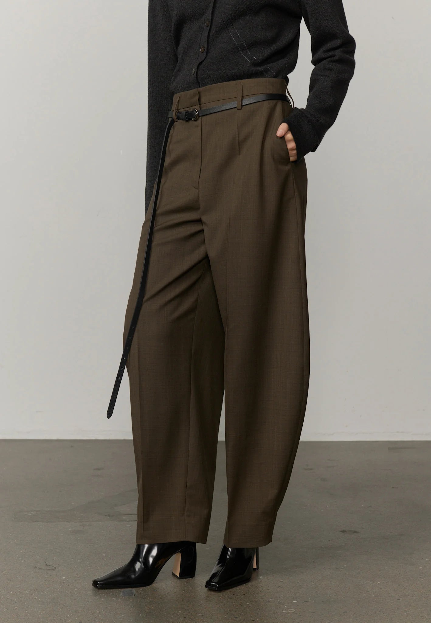 HERSKIND DANTE MID WAIST PANTS KHAKI