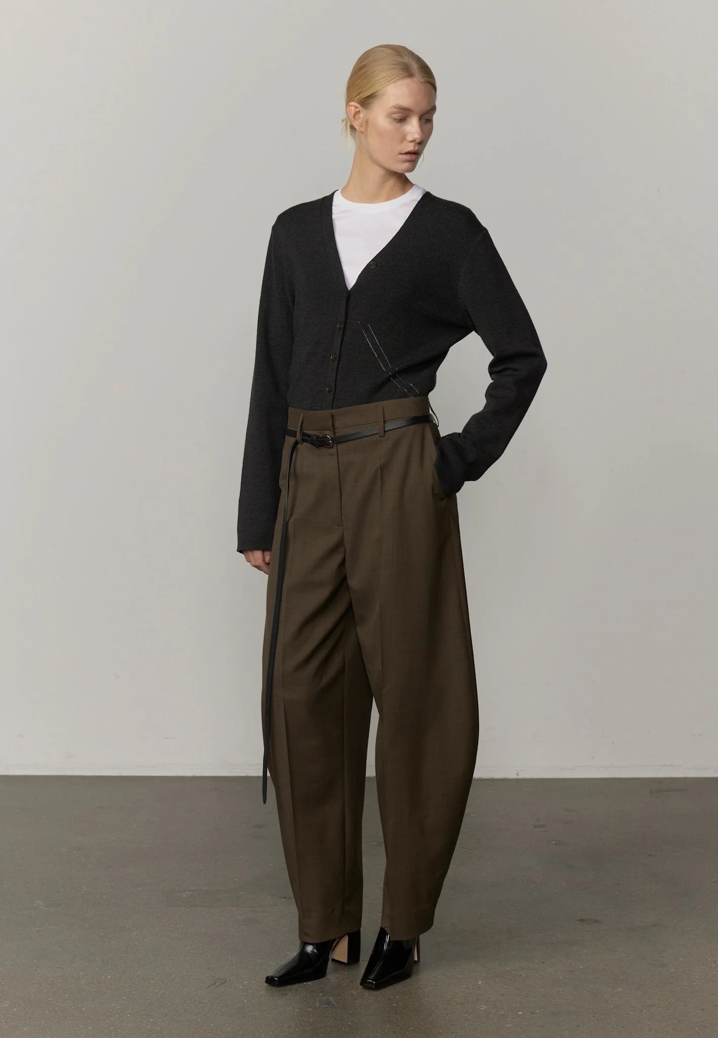HERSKIND DANTE MID WAIST PANTS KHAKI