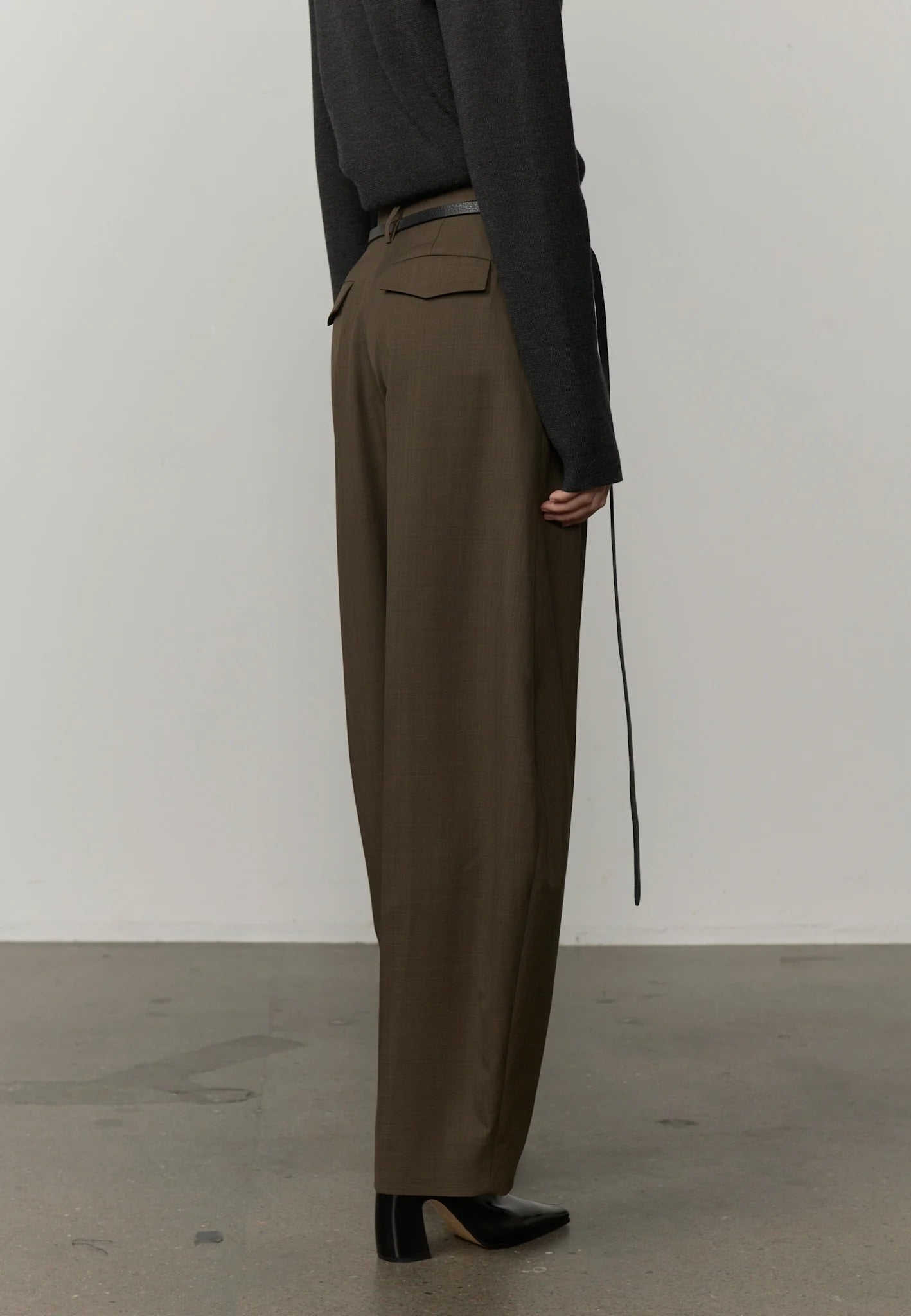 HERSKIND DANTE MID WAIST PANTS KHAKI
