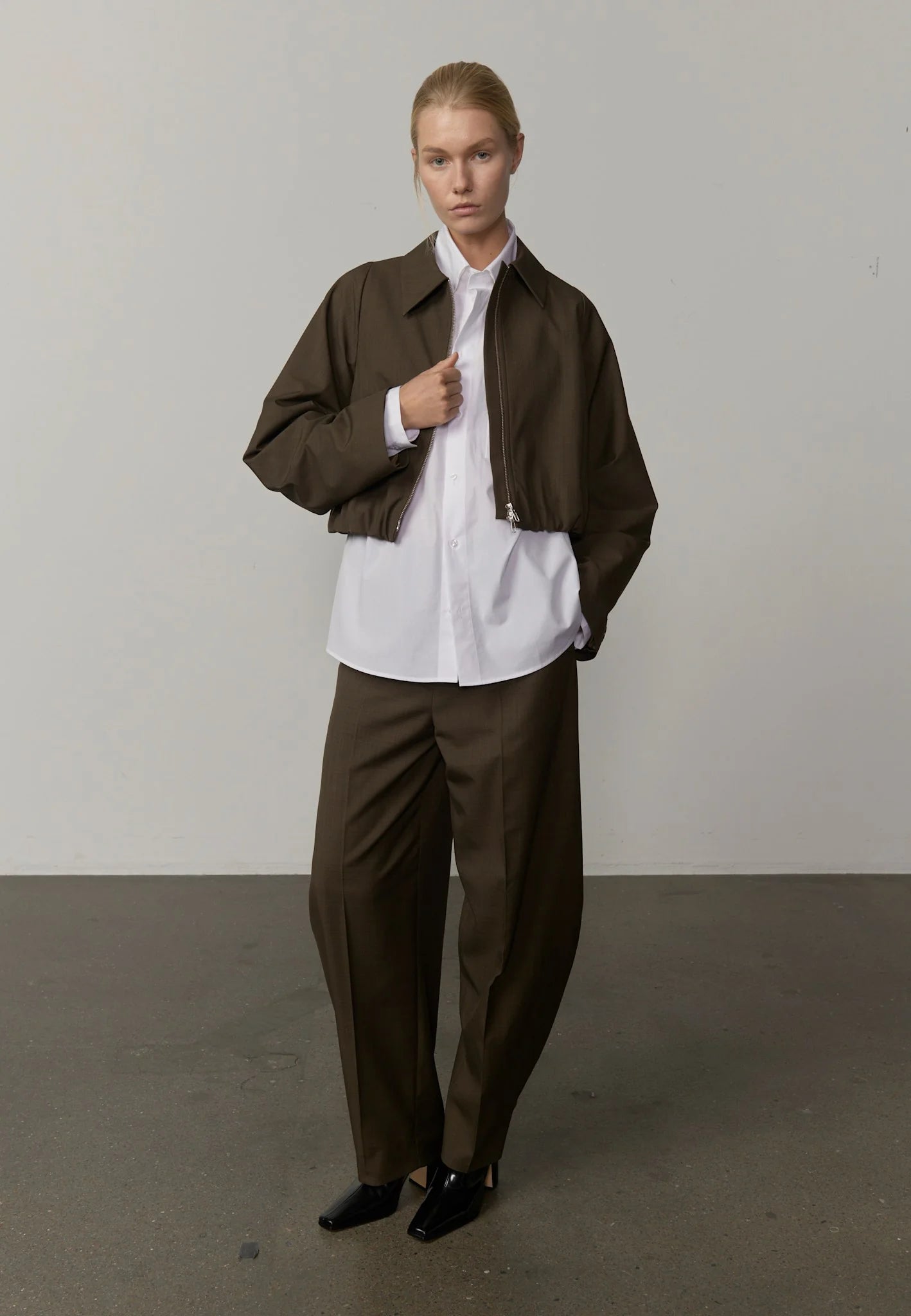 HERSKIND DANTE MID WAIST PANTS KHAKI